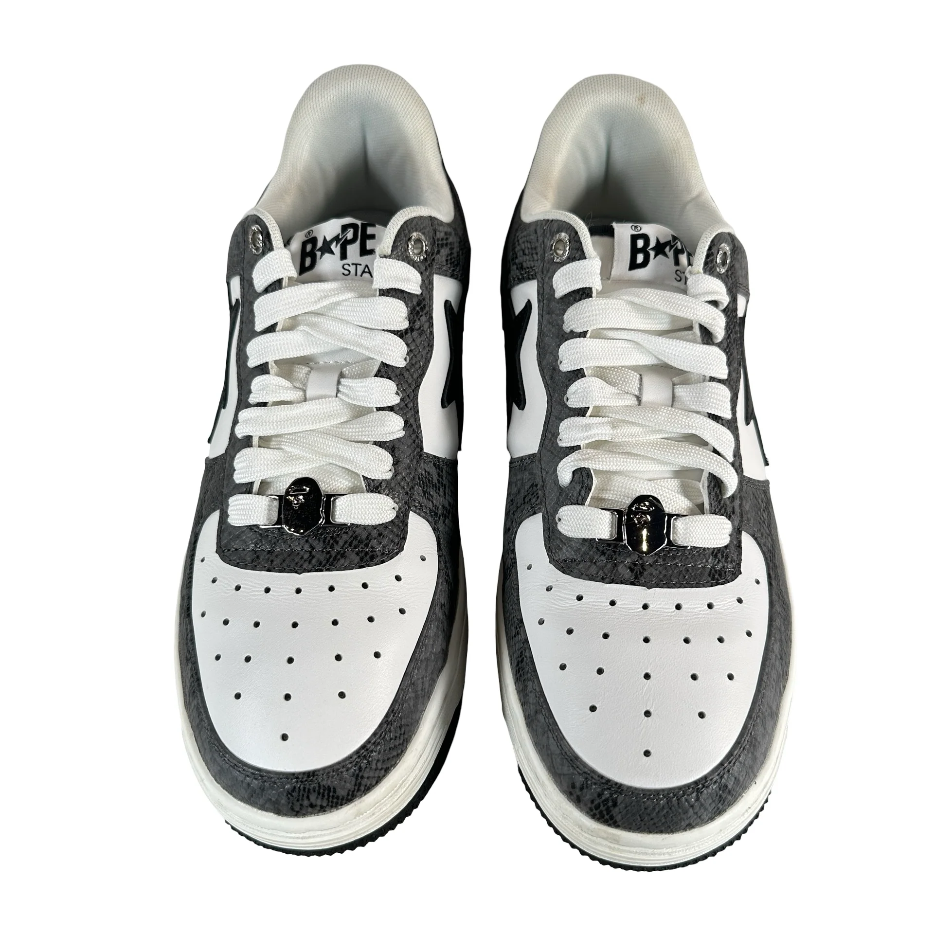 001FWI801009M BLK A Bathing Ape Bape Sta Snake Skin Black [USED] - 9 M (Used) - Image 2