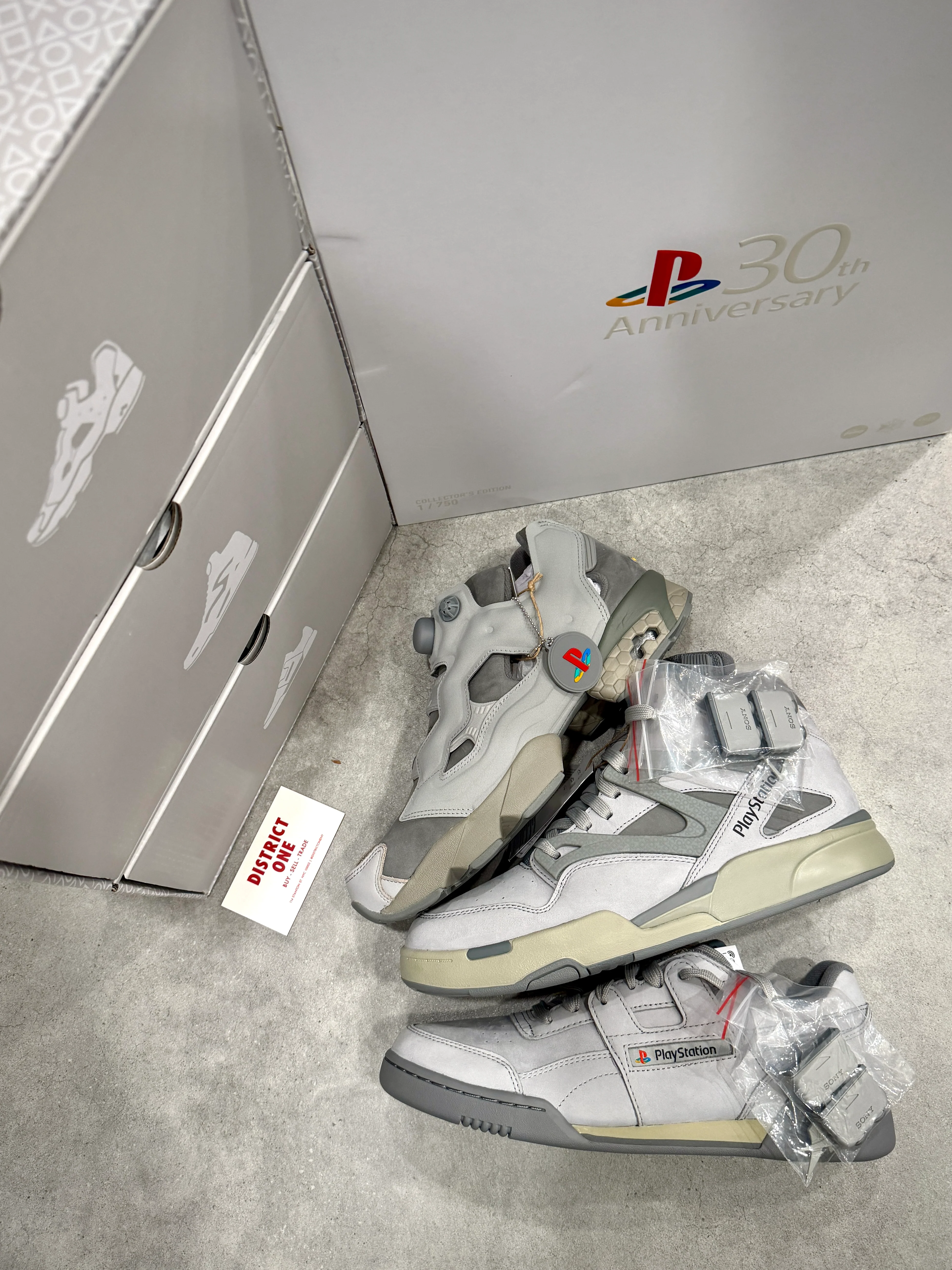 100265884 Reebok Workout Plus, Reebok Pump Omni Zone II & Reebok Instapump Fury 94 PlayStation 30th Anniversary Stacking Box - Image 6
