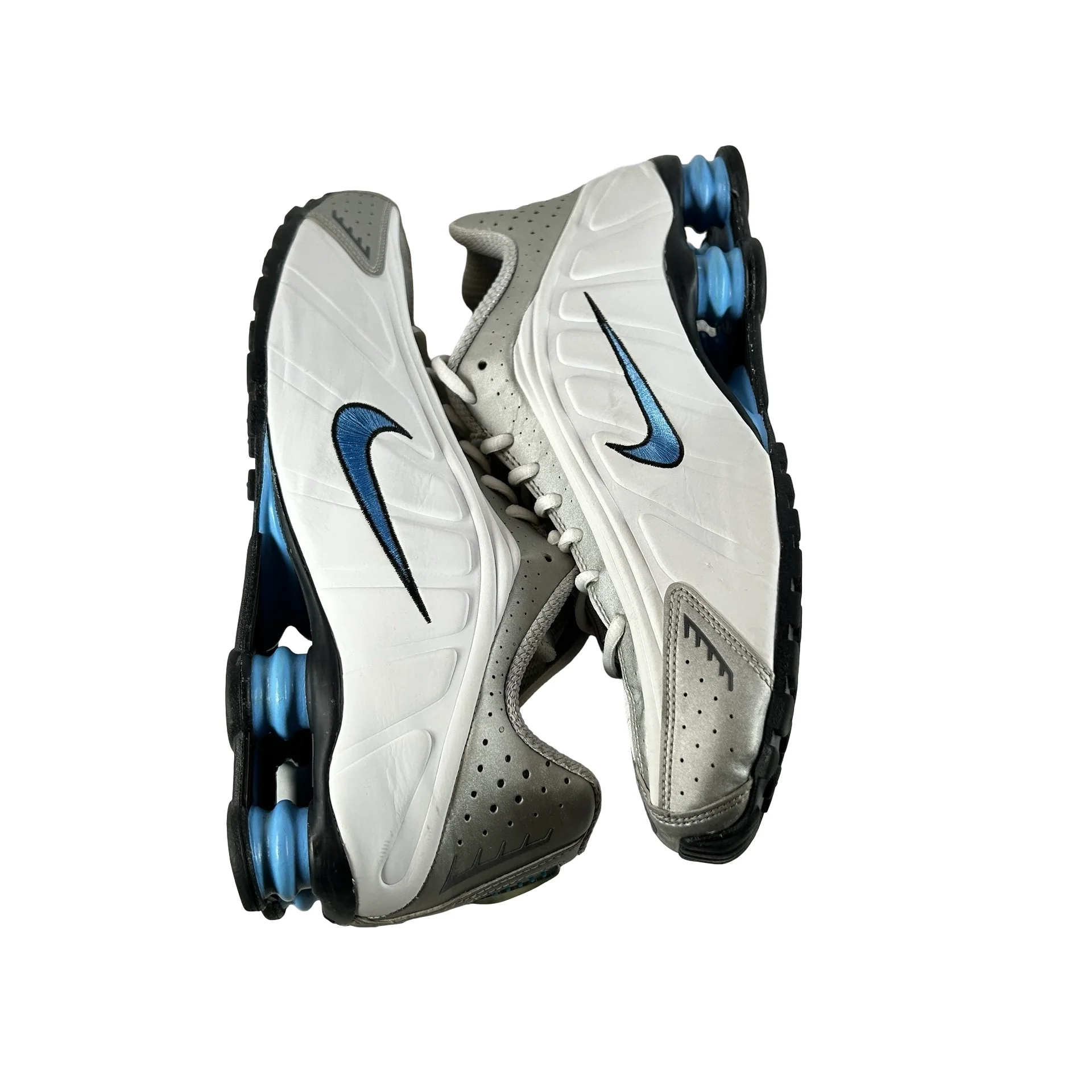 104265 133 Nike Shox R4 White Metallic Silver [USED] - 11 M (Used) (No Box) - Image 4