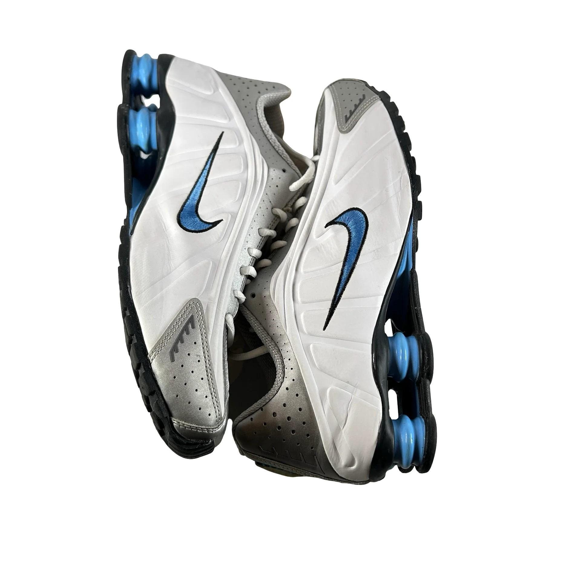 104265 133 Nike Shox R4 White Metallic Silver [USED] - 11 M (Used) (No Box) - Image 5