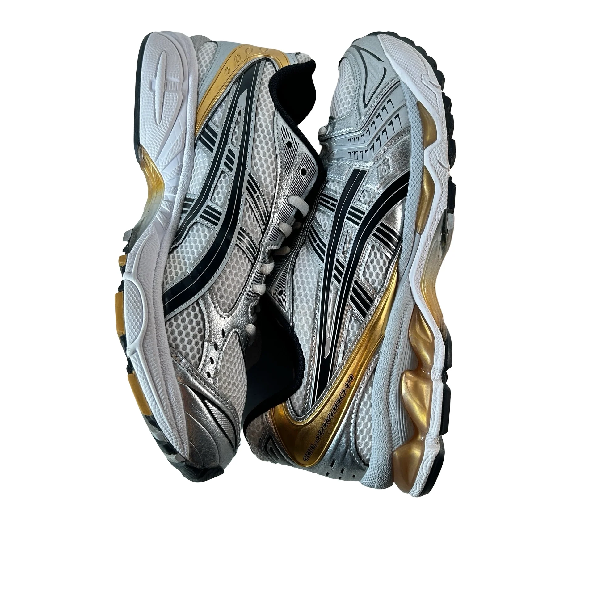 1201A019 102 ASICS Gel-Kayano 14 White Pure Gold [USED] - 9 M (Used) (No Box) - Image 5