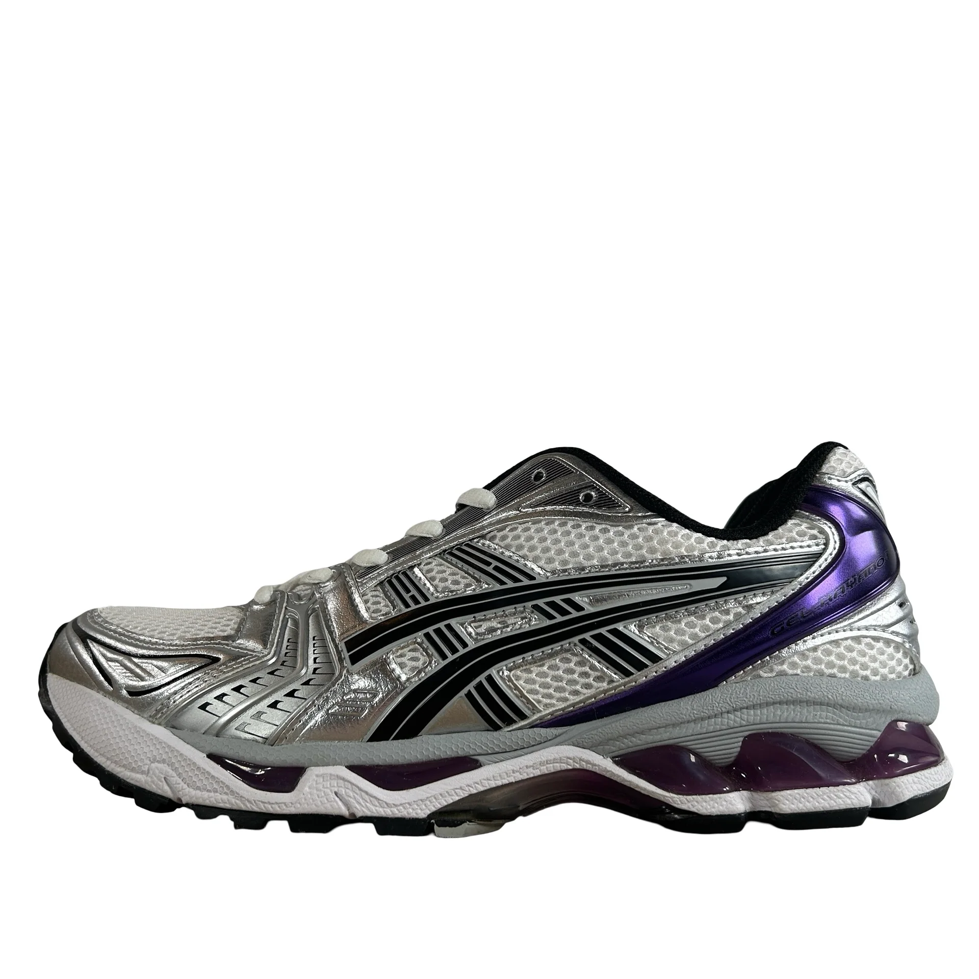 1202A056 111 ASICS Gel-Kayano 14 White Dark Grape (Women's) [USED] - 10 W (Used2)