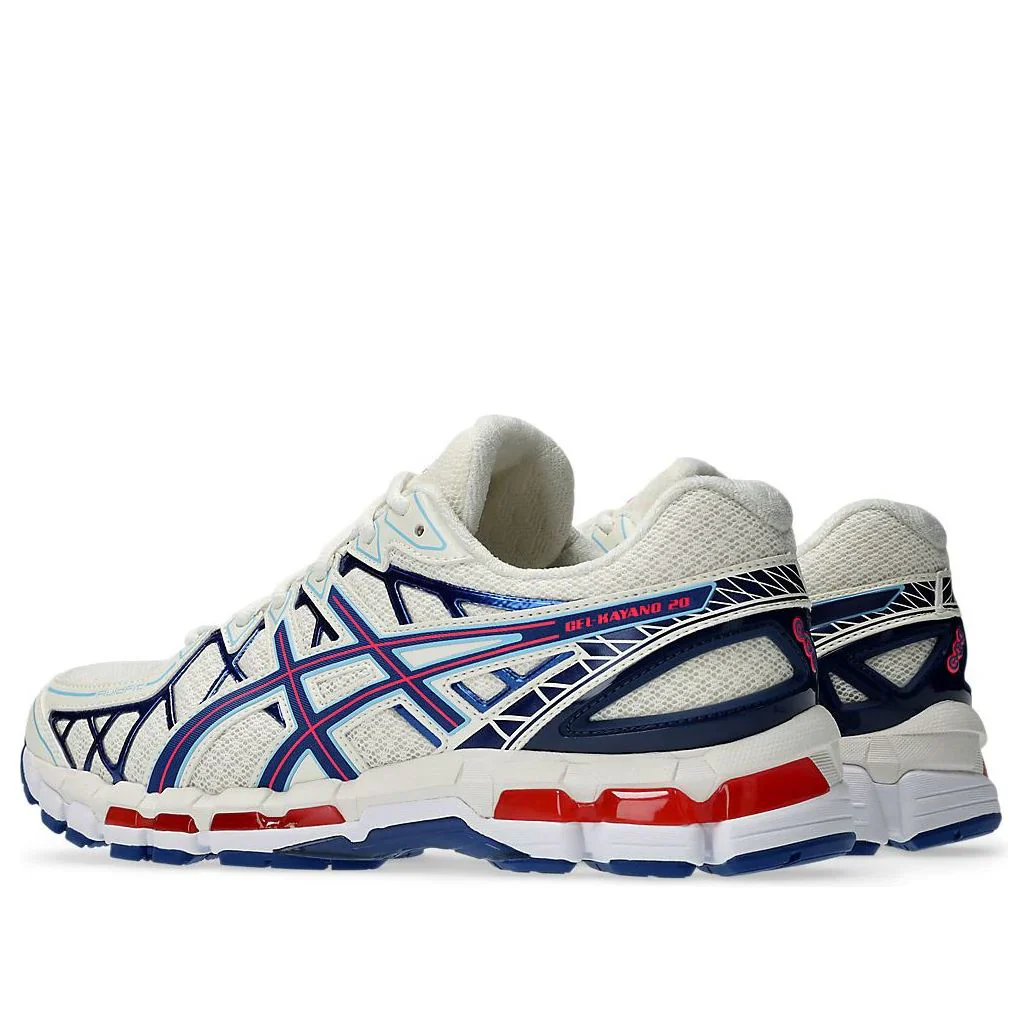 1203A388 101 ASICS Gel-Kayano 20 Cream Blue Red - Image 3