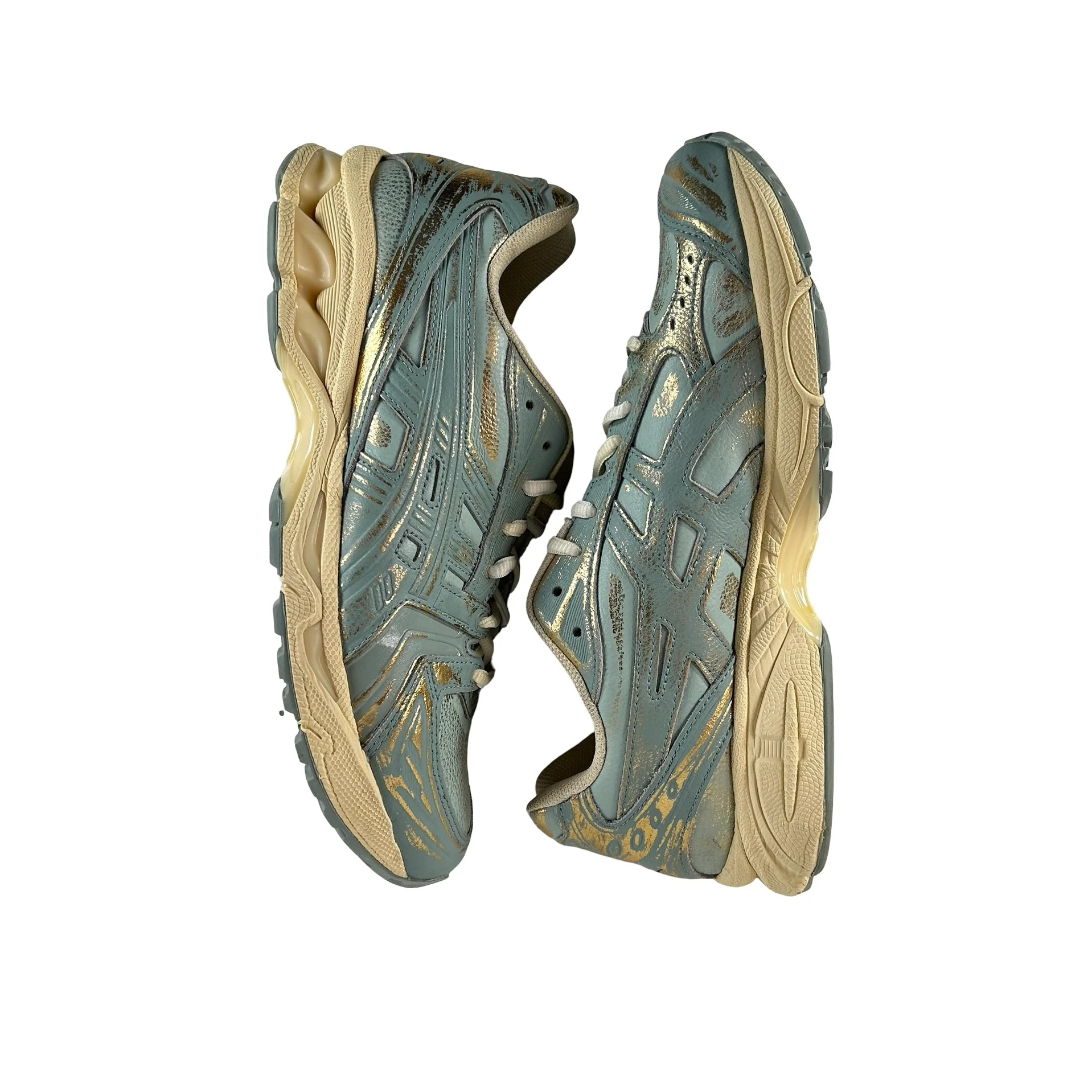 1203A476 200 ASICS Gel-Kayano 14 Pure Gold Cold Moss [USED] - 9.5 M (Used) - Image 5