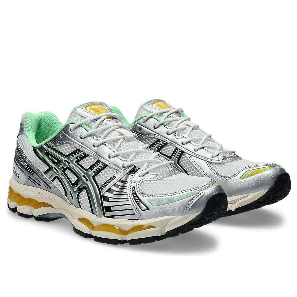 1203A827 100 ASICS Gel-Kayano 12.1 Silver Green Orange - Image 2