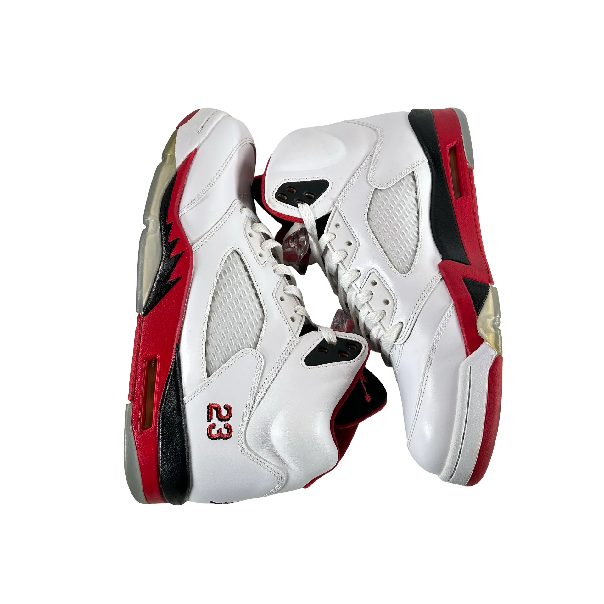 136027 120 Jordan 5 Retro Fire Red Black Tongue (2013) [USED] - 10.5 M (Used) - Image 4