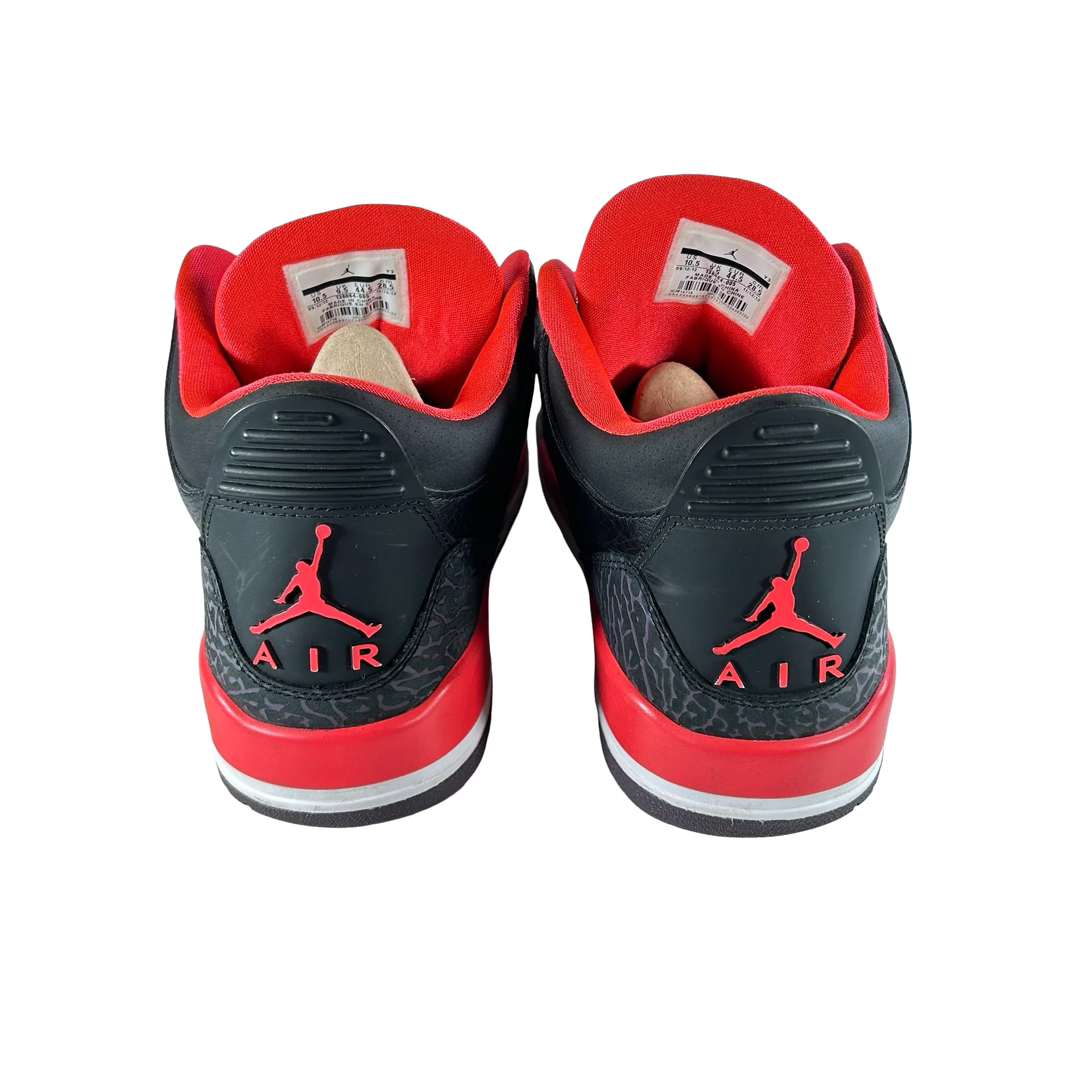136064 005 Jordan 3 Retro Crimson [USED] - 10.5 M (Used2) - Image 3