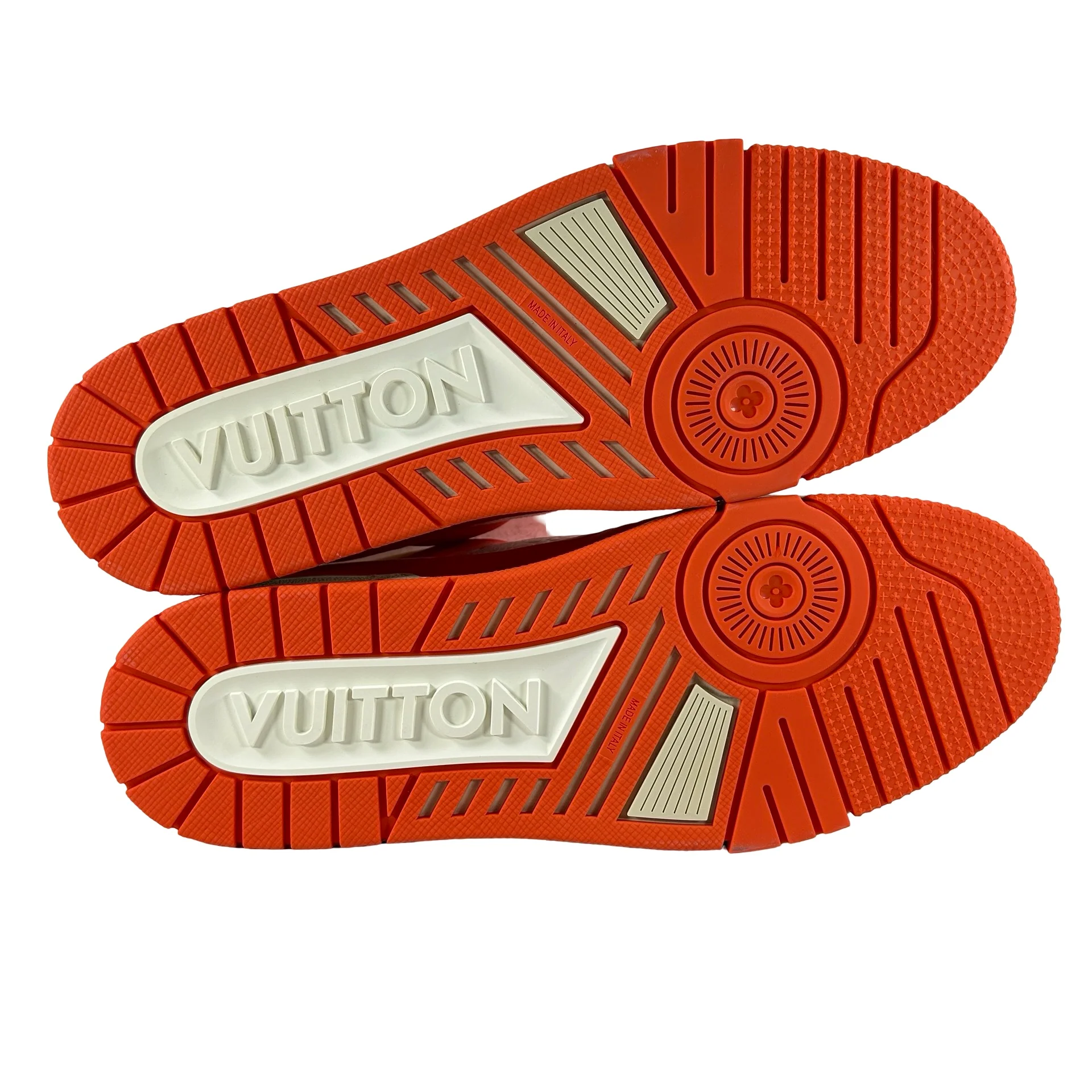 1A811P Louis Vuitton LV Trainer Orange [CONDITIONAL] - LV 10.5 (Yellowing) - Image 6