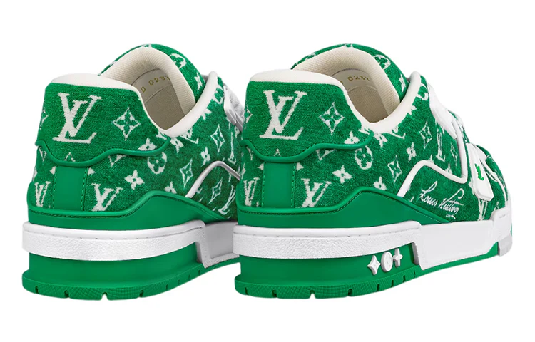 1ABFSA Louis Vuitton Trainer Green Monogram [NO BOX] - Image 3