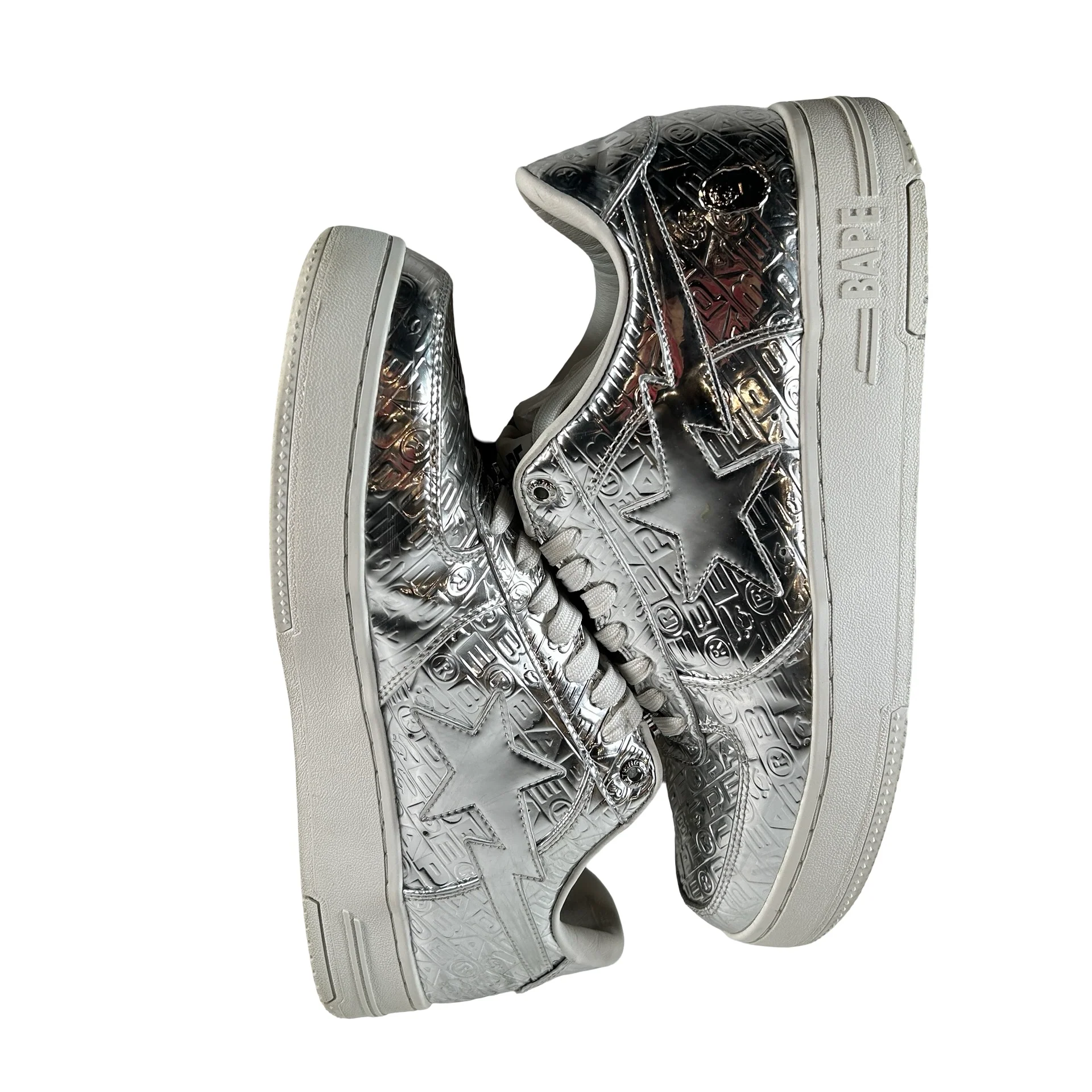1K80191305 A Bathing Ape Bape Sta #5 Silver [USED] - 11 M (Used) - Image 4