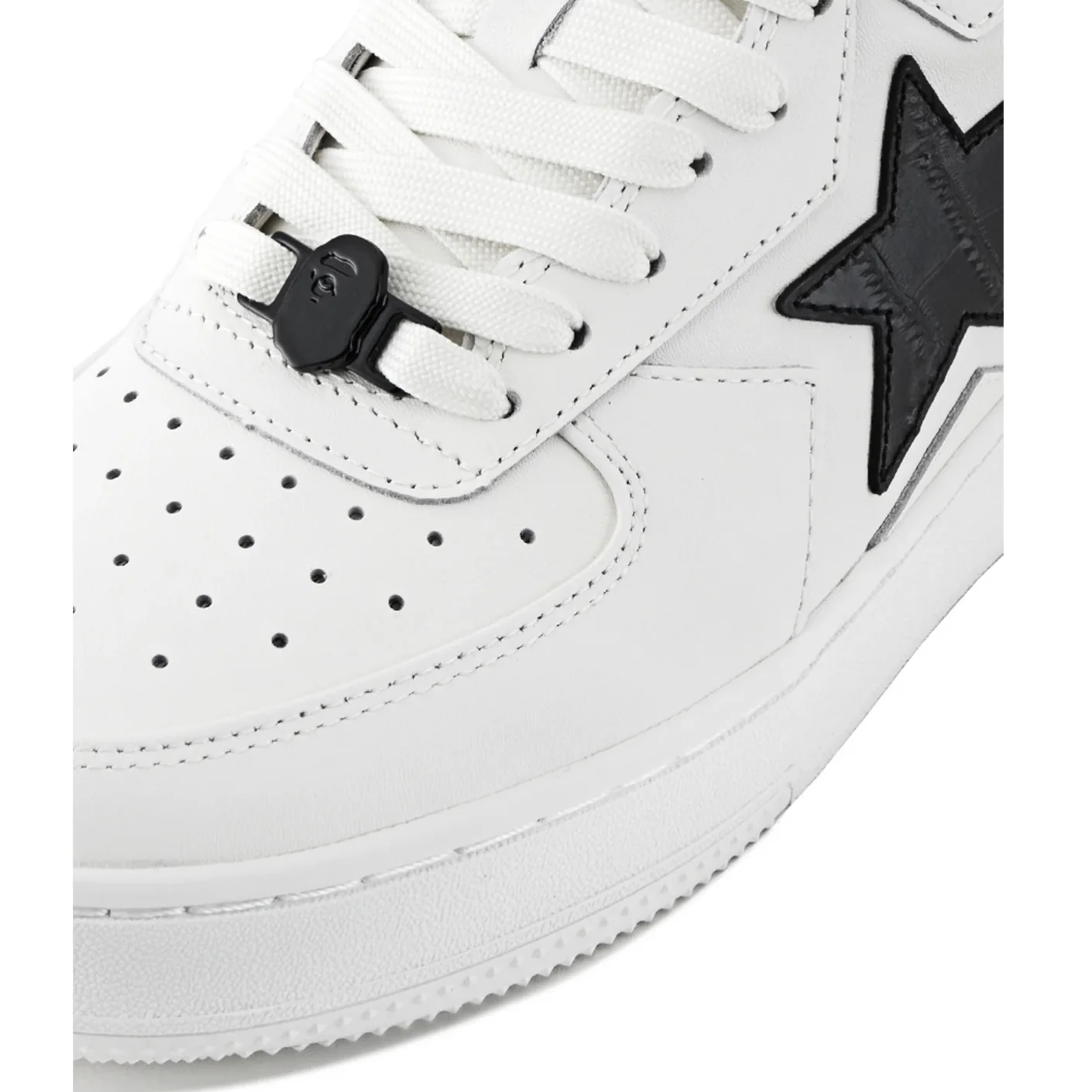 1L30191306 BLK A Bathing Ape Sta Icon #1 White Black Croc - Image 4
