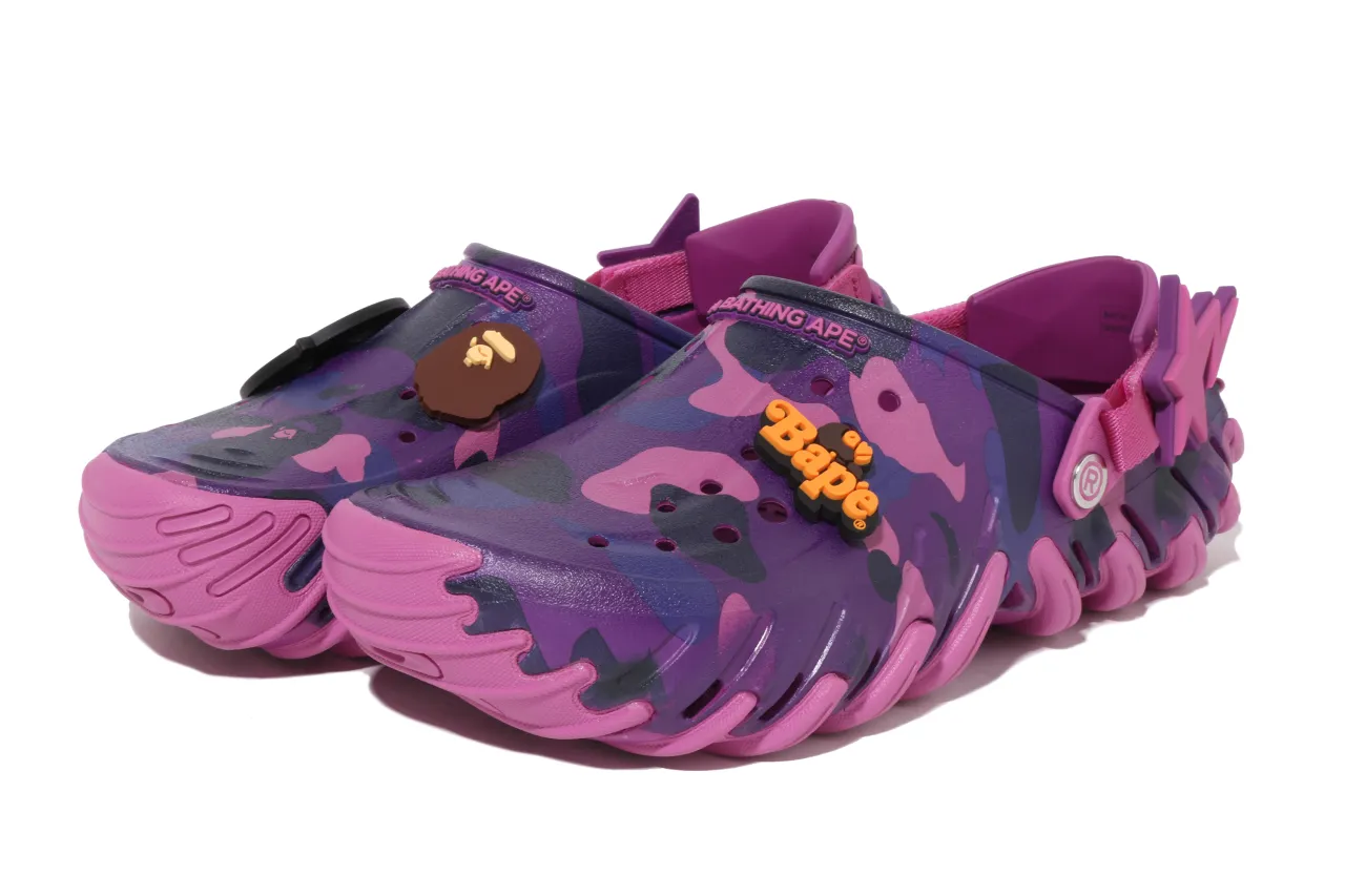 213140 5BV Crocs Echo RO Clog Bape Grapeberry Camo - Image 3