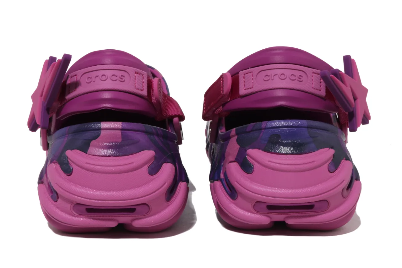 213140 5BV Crocs Echo RO Clog Bape Grapeberry Camo - Image 5