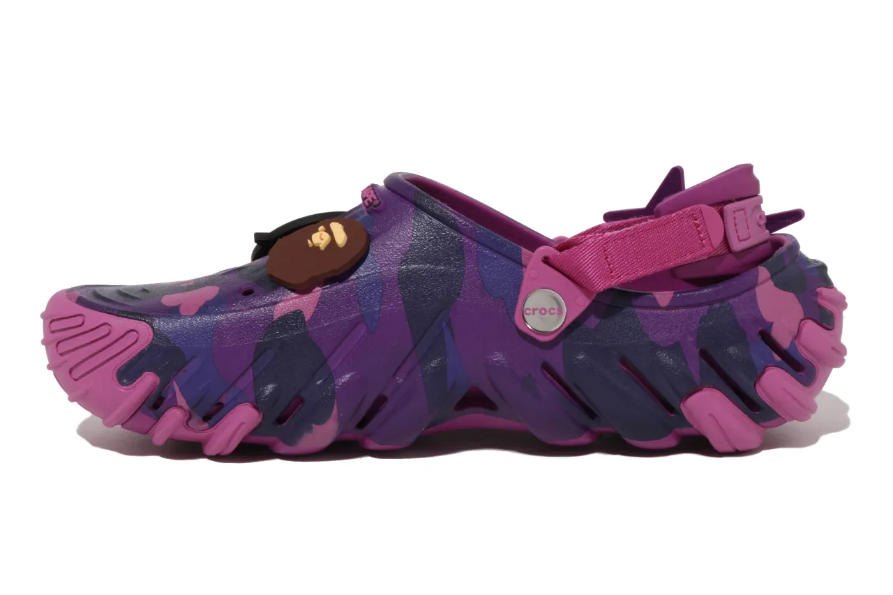 213140 5BV Crocs Echo RO Clog Bape Grapeberry Camo - Image 6