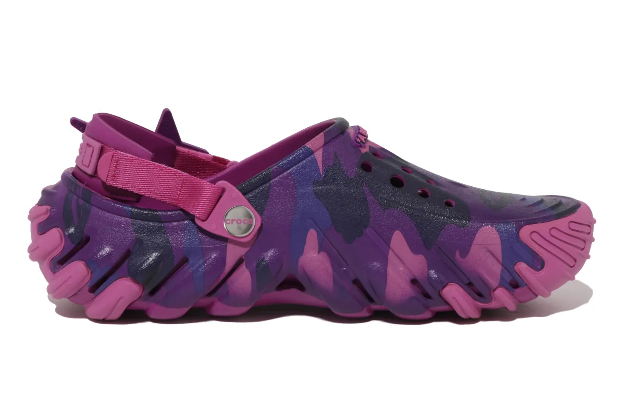 213140 5BV Crocs Echo RO Clog Bape Grapeberry Camo - Image 7