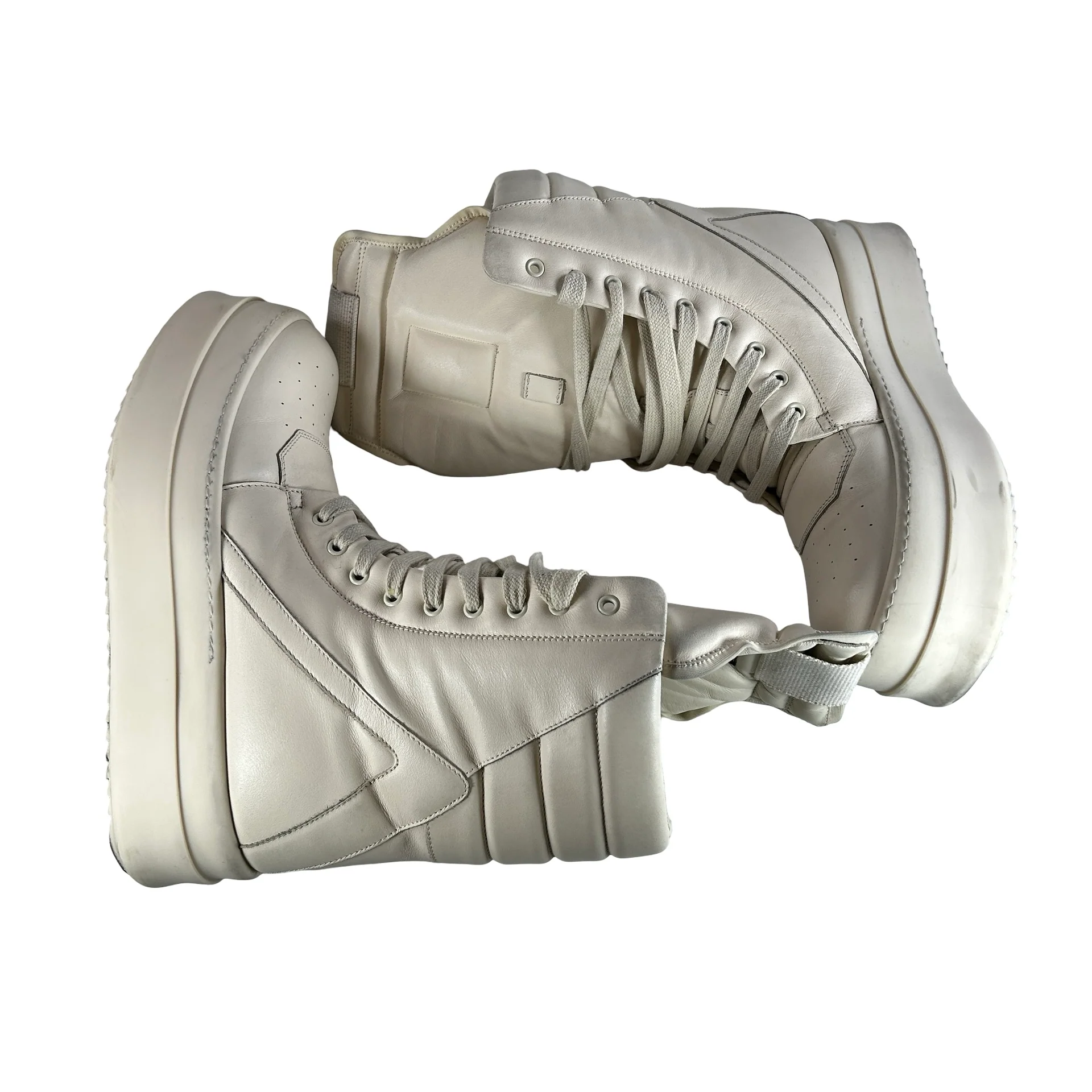 242232M236057 Rick Owens Off-White Porterville Geobasket Sneakers [USED] - IT 42 (US 9) - Image 4
