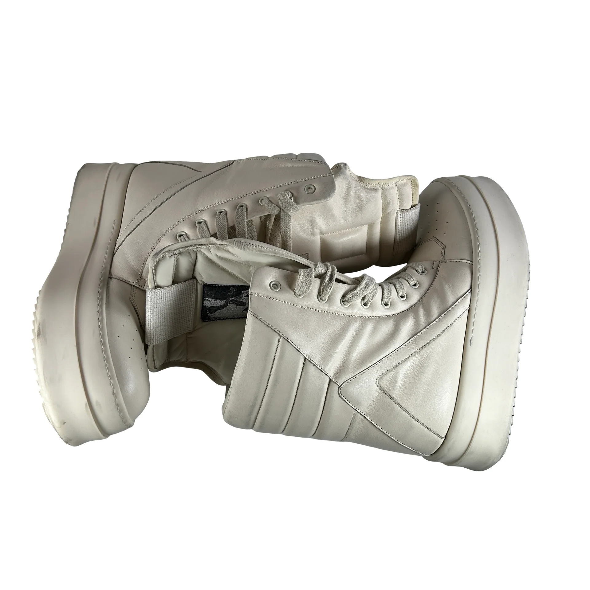 242232M236057 Rick Owens Off-White Porterville Geobasket Sneakers [USED] - IT 42 (US 9) - Image 5