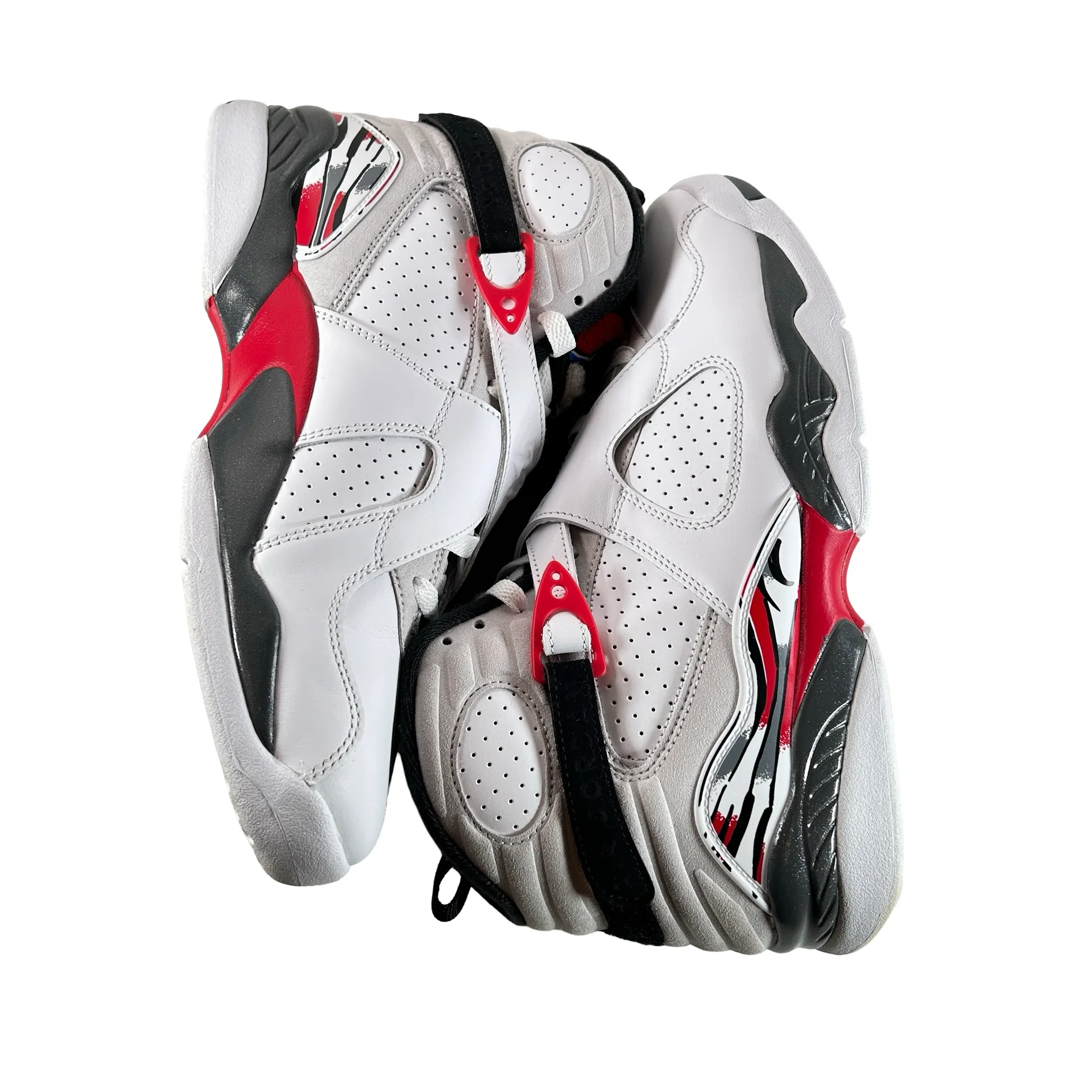305381 100 Jordan 8 Retro White True Red (2025) [USED] - 9.5 M (Used) (No Box) - Image 5