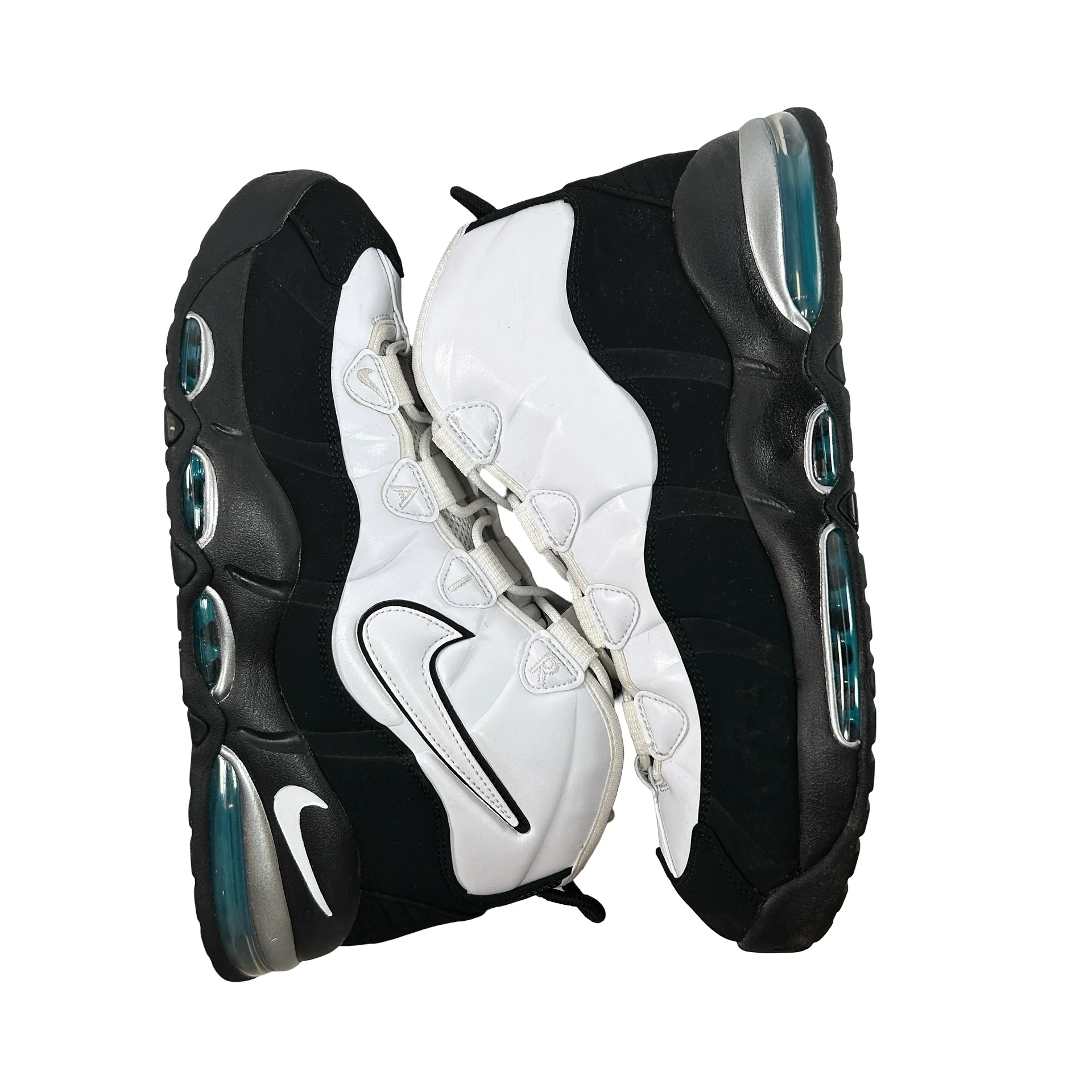 311090 100 Nike Air Max Uptempo 95 White Black Teal [USED] - 12 M (Used) - Image 4