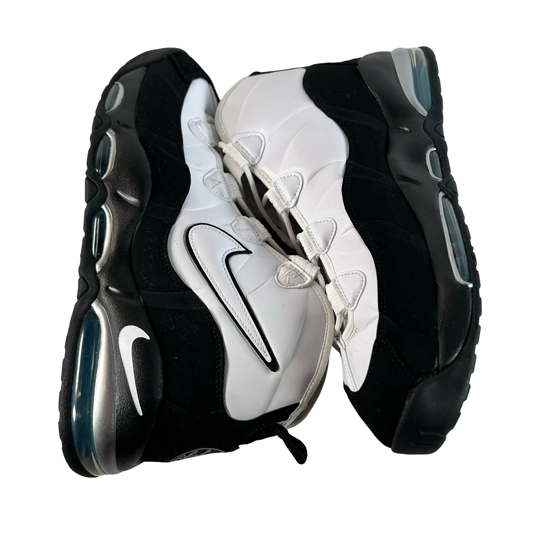 311090 100 Nike Air Max Uptempo 95 White Black Teal [USED] - 13 M (Used) (No Box) - Image 4