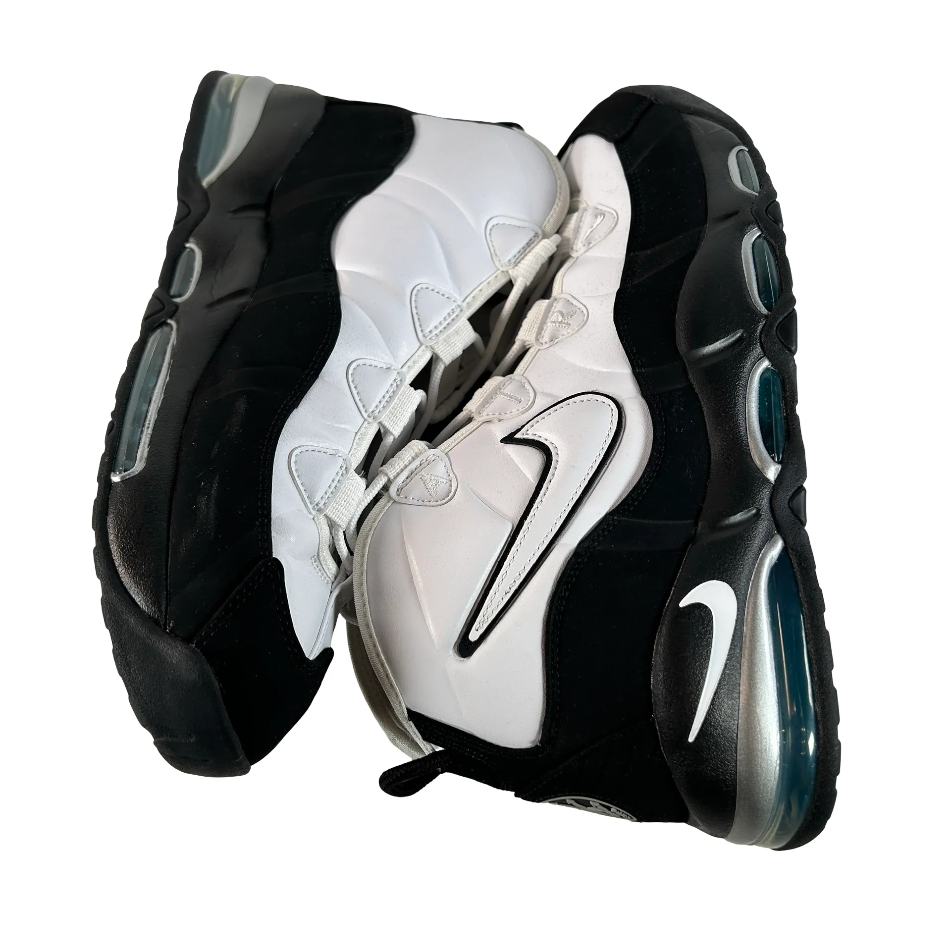 311090 100 Nike Air Max Uptempo 95 White Black Teal [USED] - 13 M (Used) (No Box) - Image 5