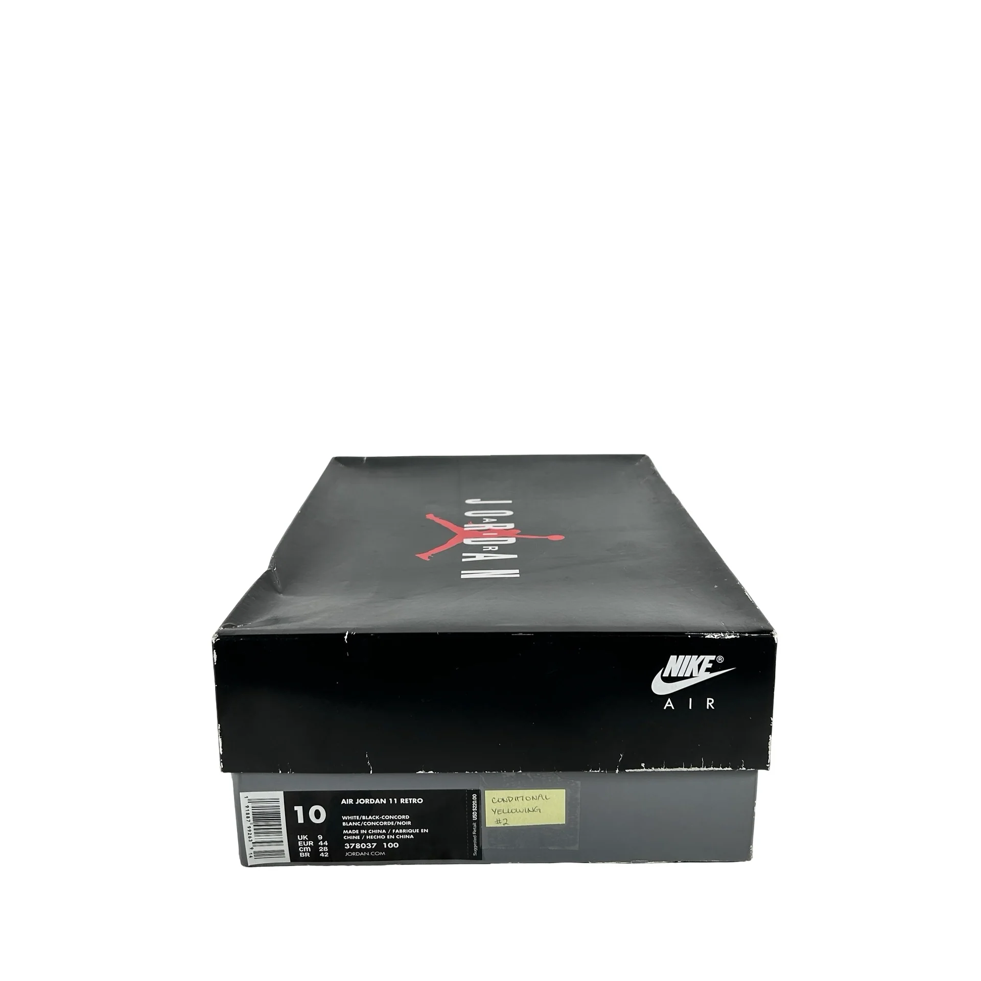 378037 100 Jordan 11 Concord [CONDITIONAL] - 10 M (Yellowing Soles2) - Image 7
