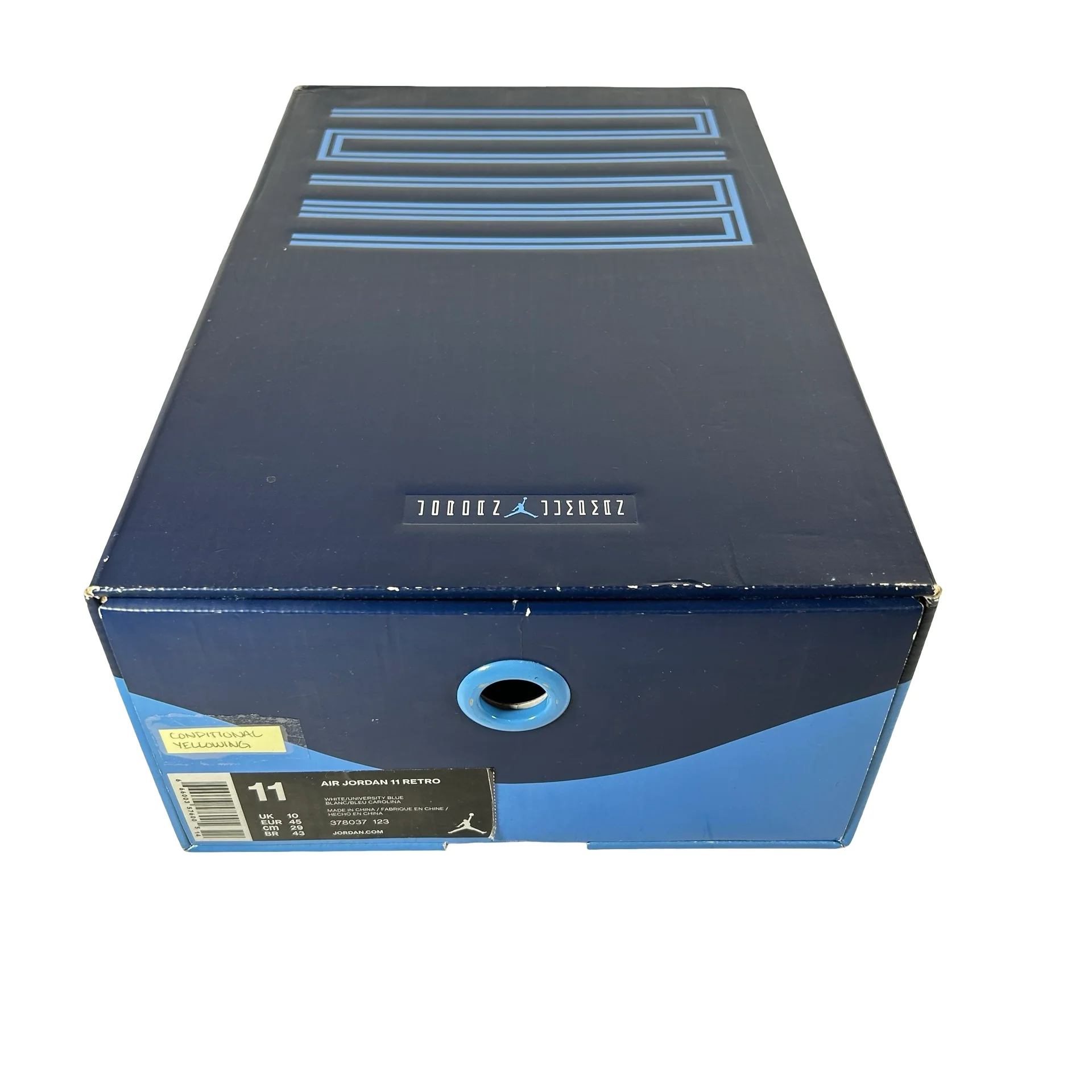 378037 123 Jordan 11 UNC Win Like 82 [CONDITIONAL] - 11 M (Yellowing) - Image 7