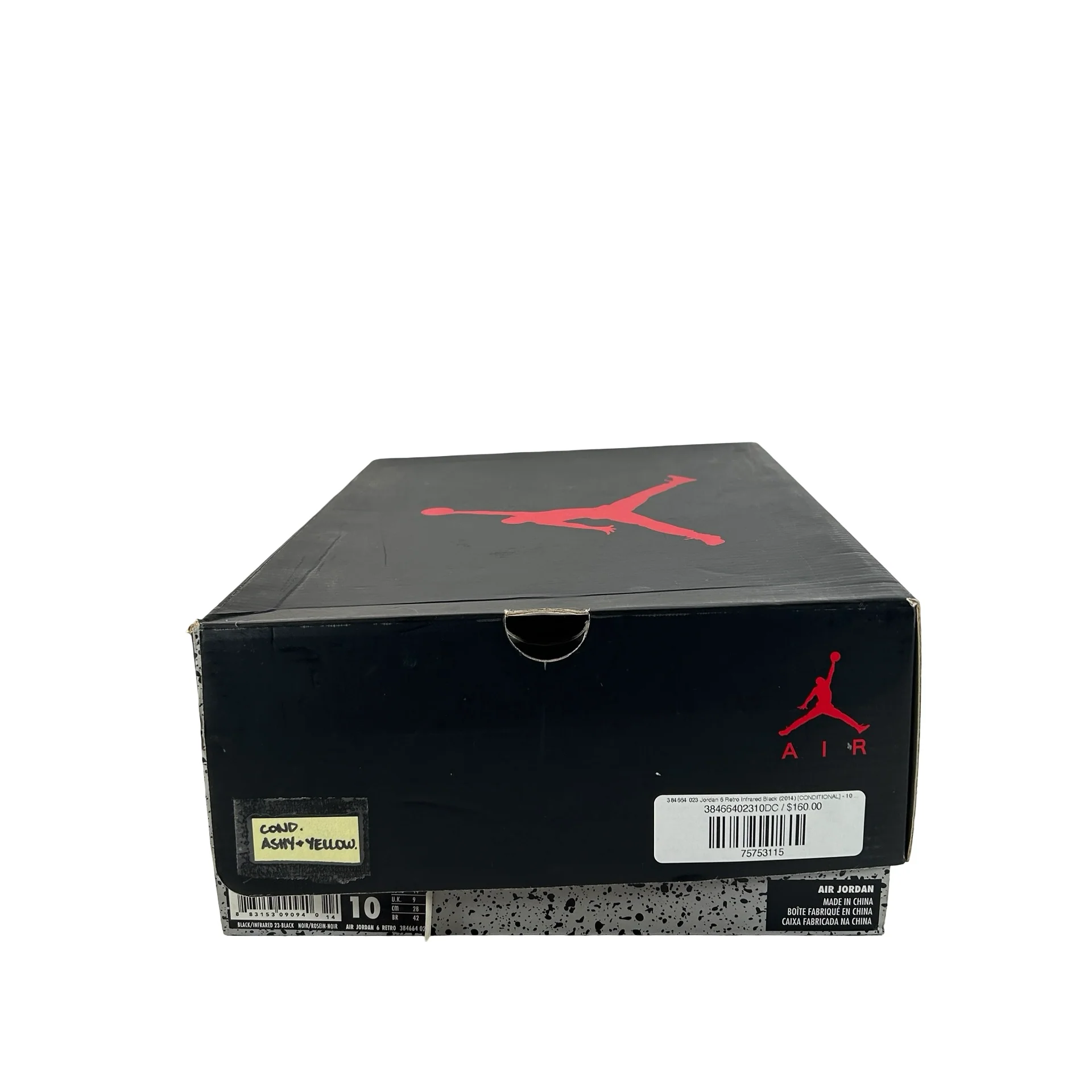 384664 023 Jordan 6 Retro Infrared Black (2014) [CONDITIONAL] - 10 M (Ashy Uppers) (Yellowing Soles) - Image 8
