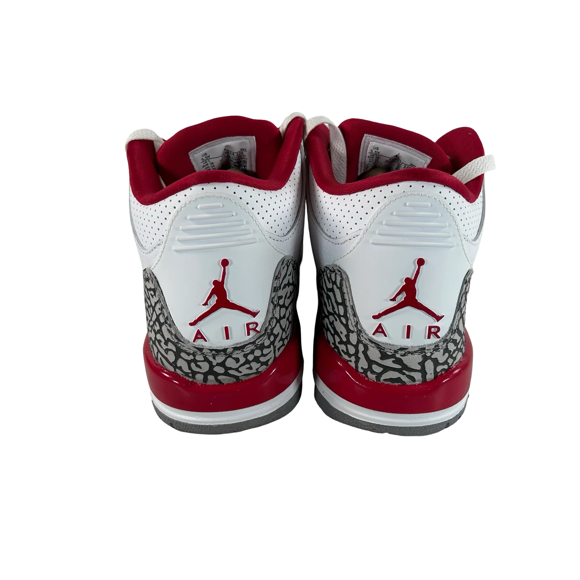 398614 126 Jordan 3 Retro Cardinal (GS) [CONDITIONAL] - 5.5 Y (Paint Bleeding) - Image 2