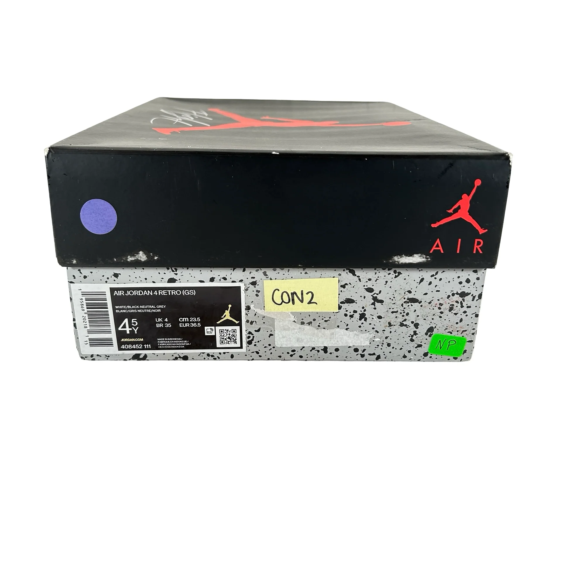 408452 111 Jordan 4 Retro Military Black (GS) [CONDITIONAL] - 4.5 Y (Slight paint chipping2) - Image 7