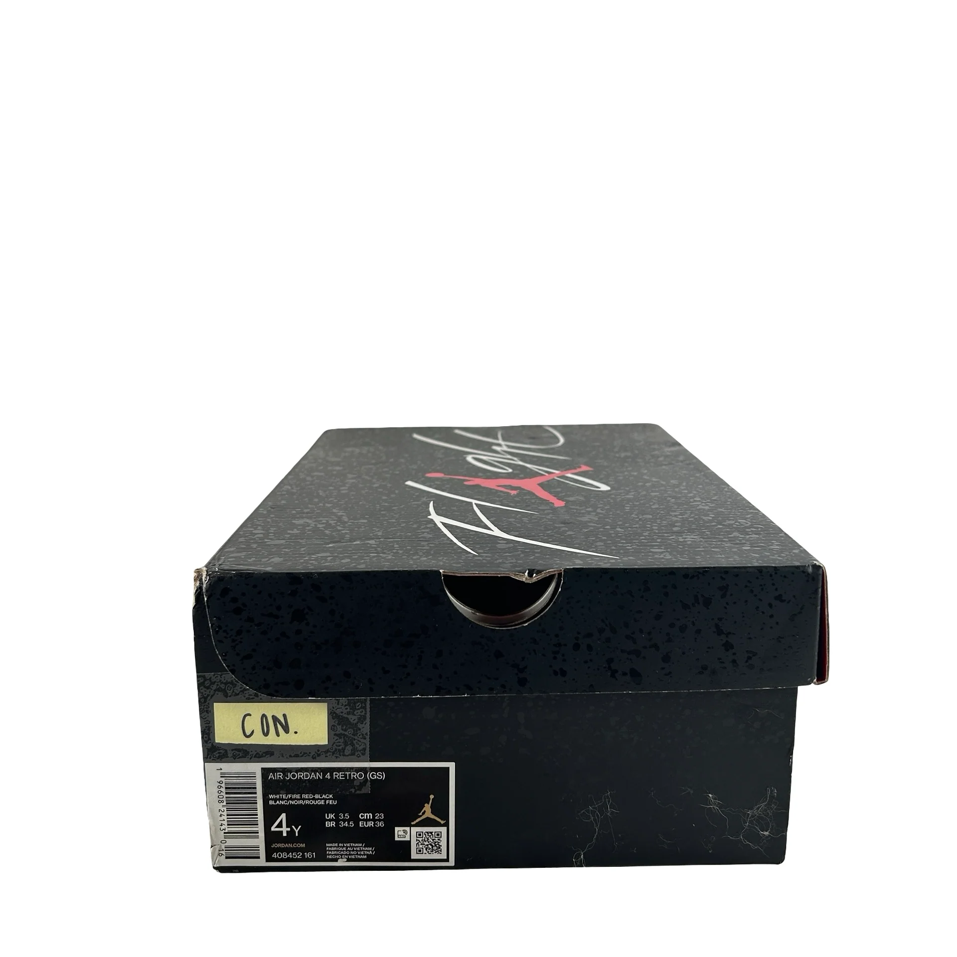 408452 161 Jordan 4 Retro Red Cement (GS) [CONDITIONAL] - 4 Y (Yellowing) - Image 7