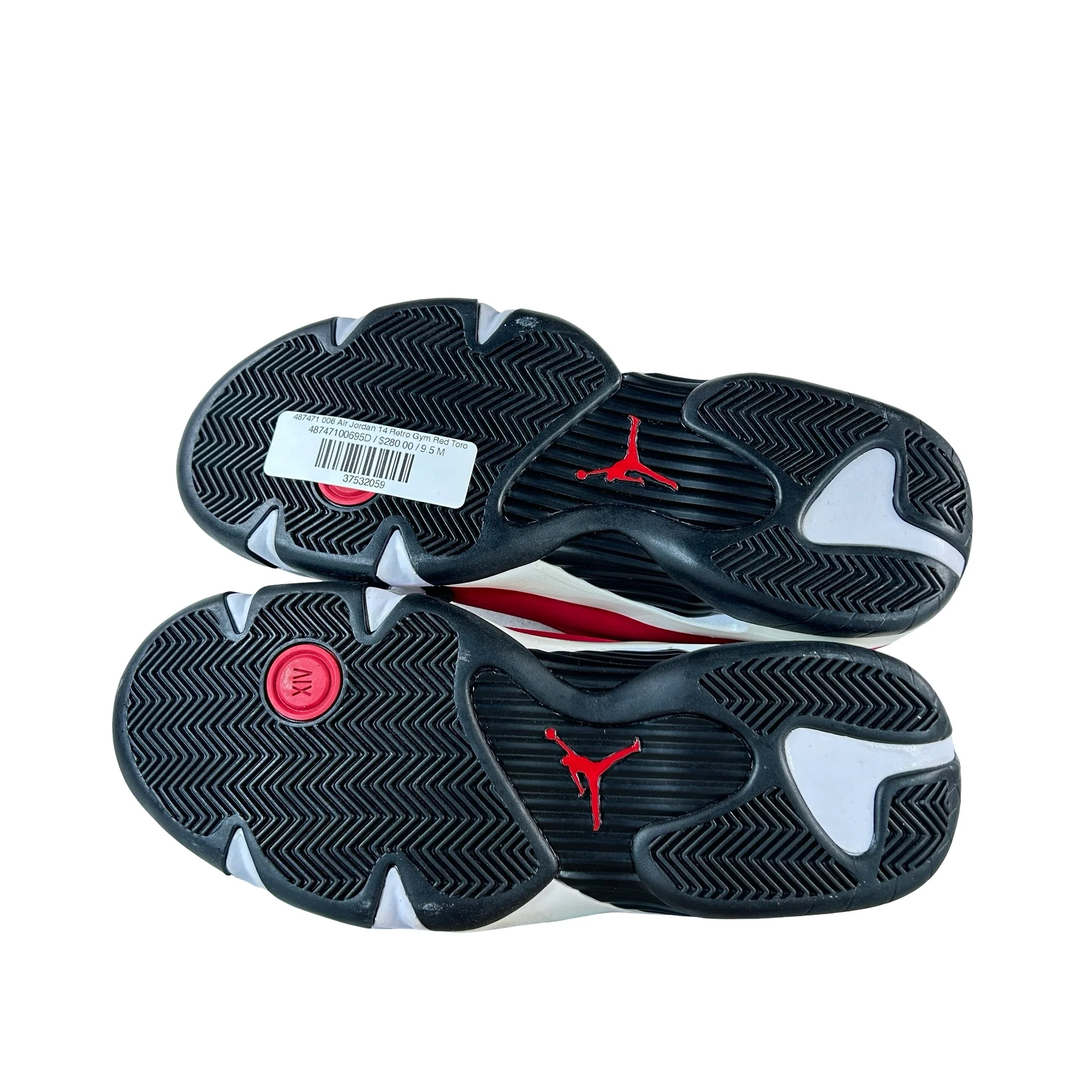 487471 006 Jordan 14 Retro Gym Red Toro - 9.5 M (Yellowing Midsole) - Image 6