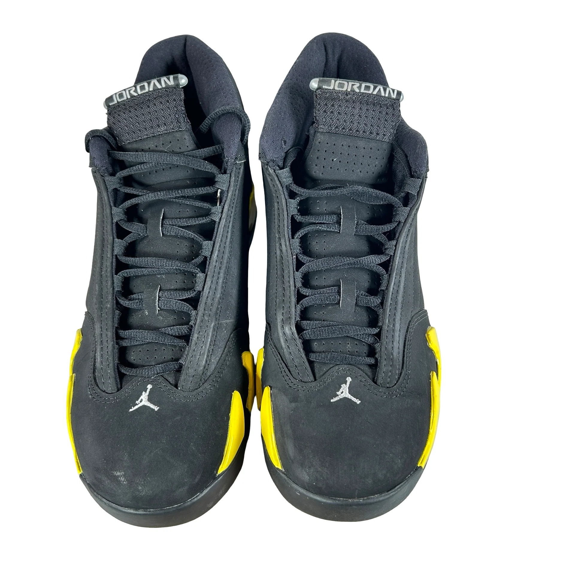 487471 070 Jordan 14 Retro Thunder [USED] - 11 M (Used) (No Box) - Image 2