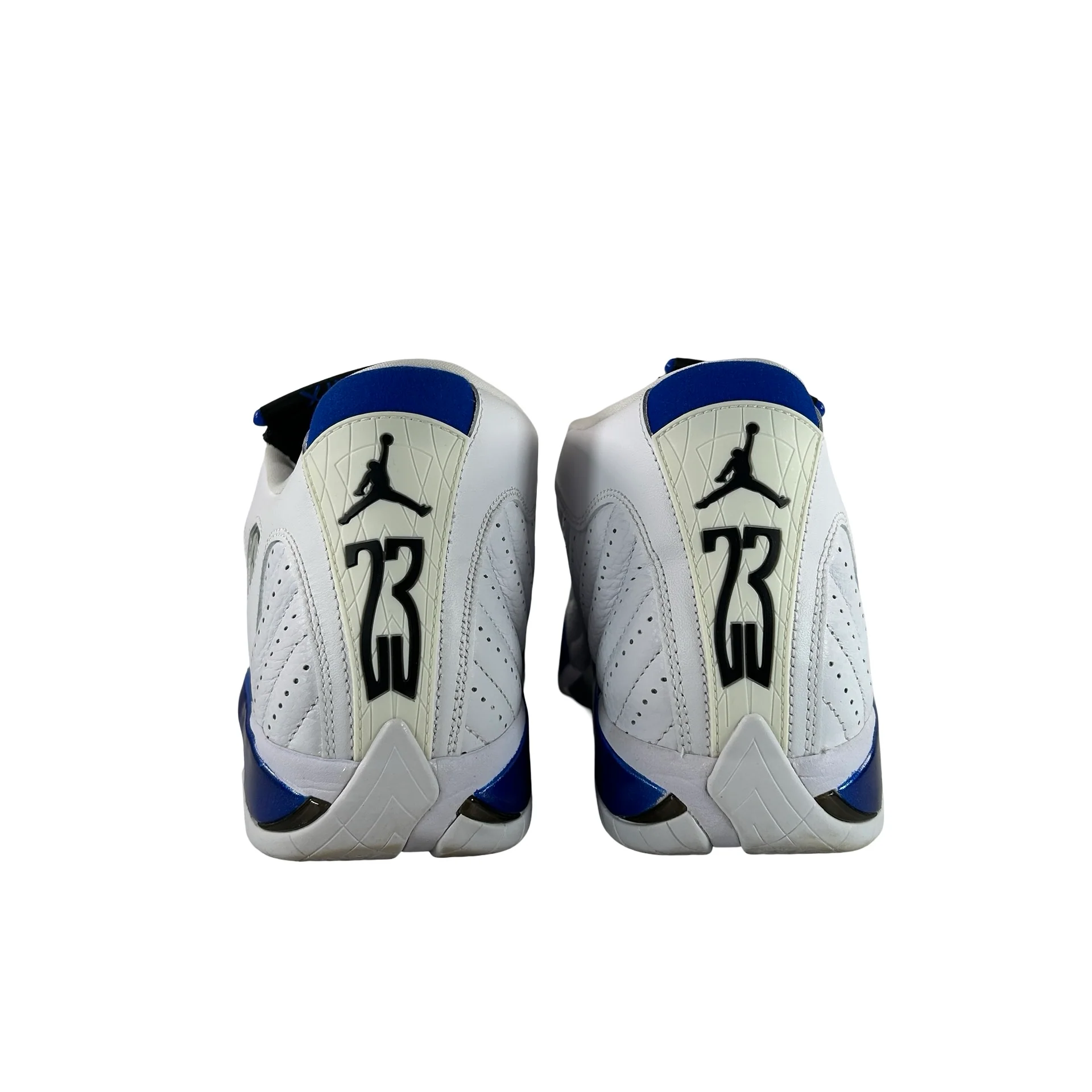 487471 104 Jordan 14 Retro White Hyper Royal [USED] - 11 M (Used) - Image 3