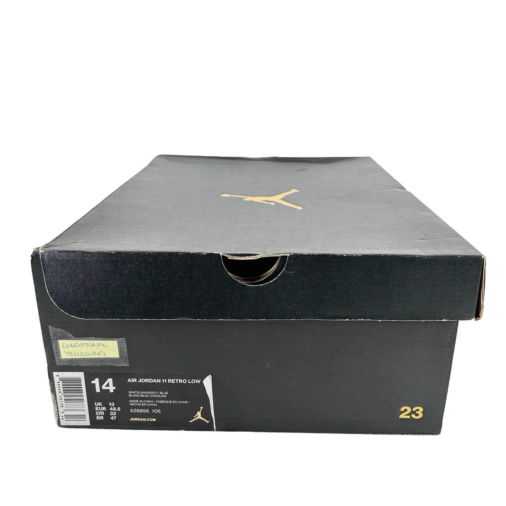 528895 106 Jordan 11 Retro Low University Blue (2017) [CONDITIONAL] - 14 M (Yellowing) - Image 7