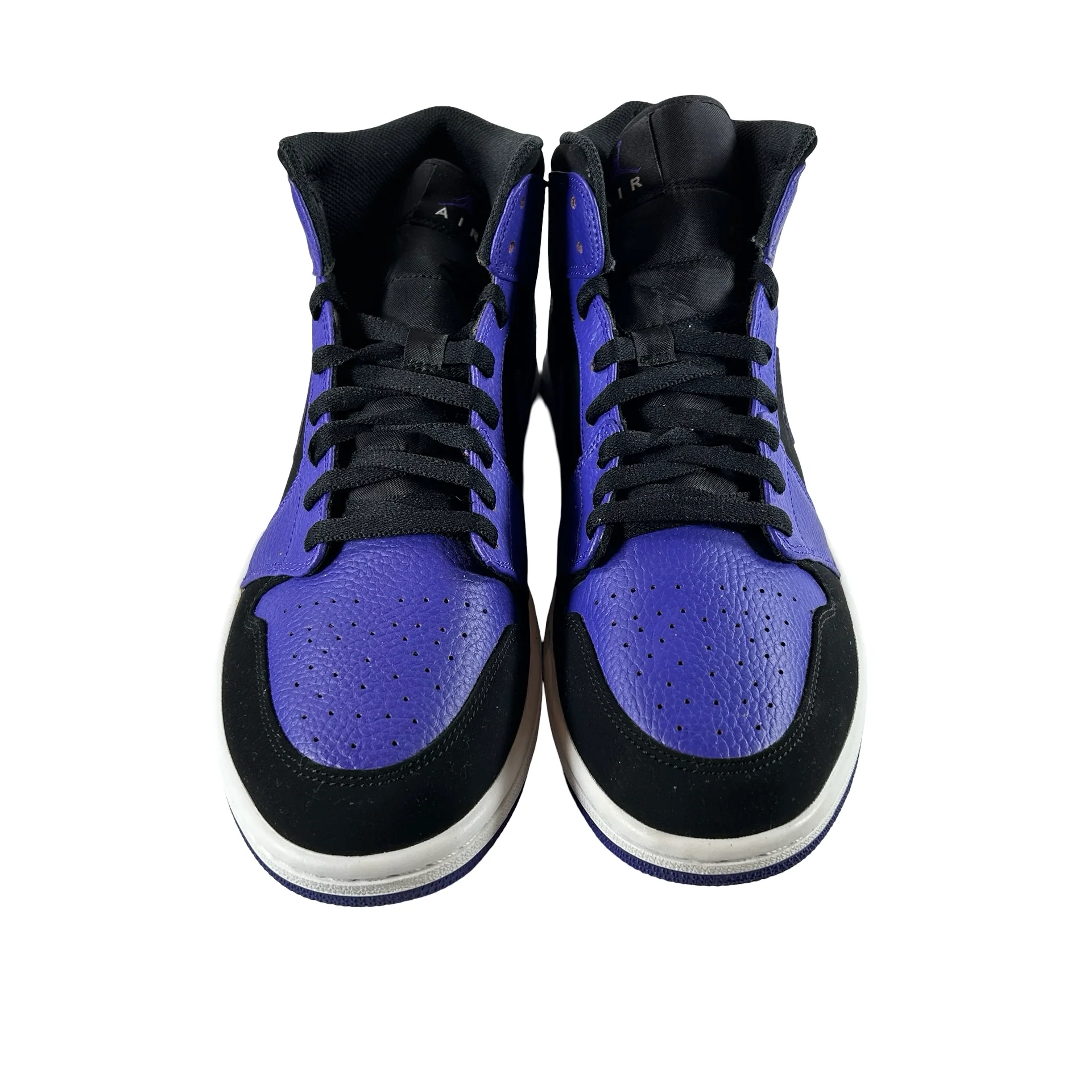 554724 051 Jordan 1 Mid Black Dark Concord [USED] - 12 M (VNDS) - Image 2