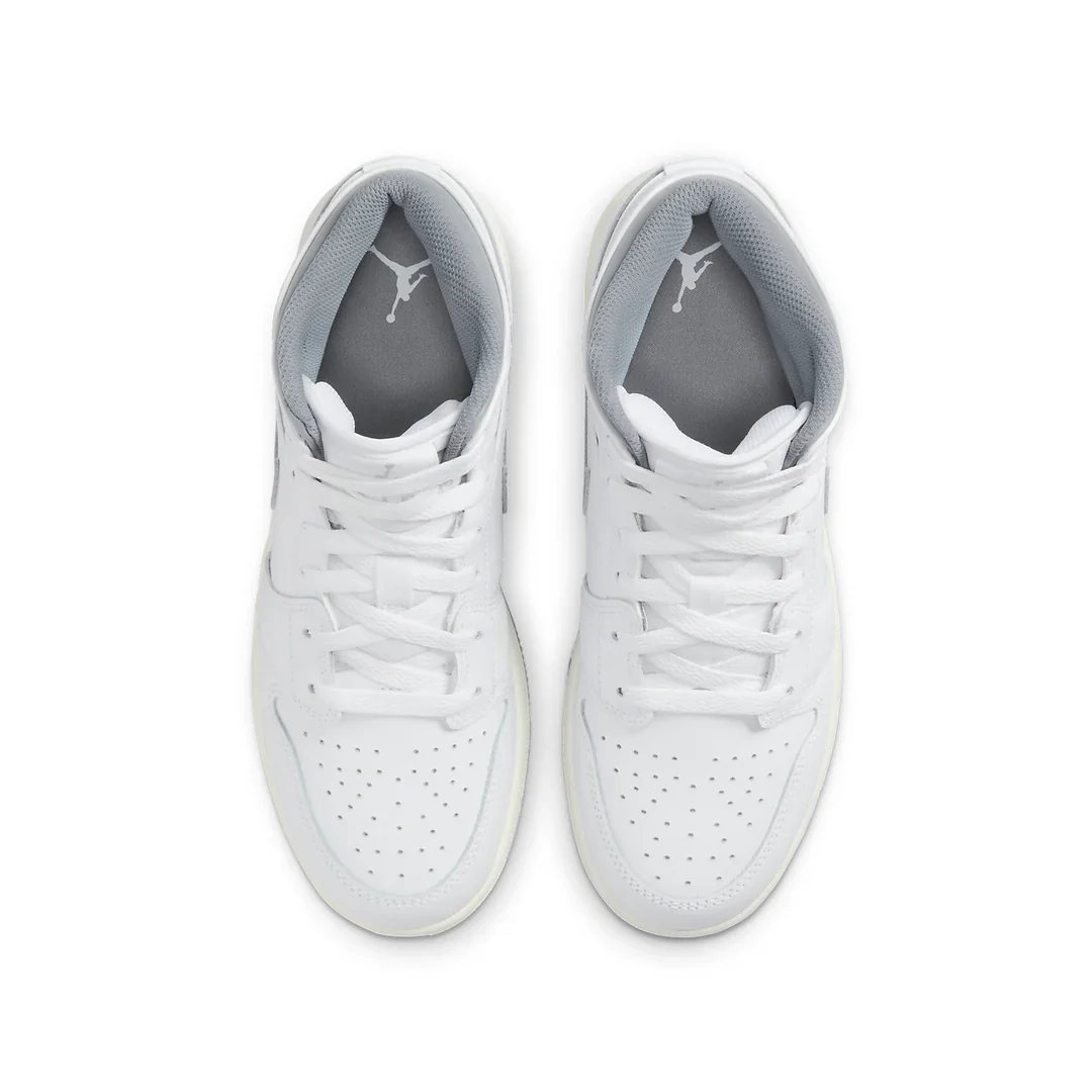 554725 135 Air Jordan 1 Mid Neutral Grey (GS) - Image 4