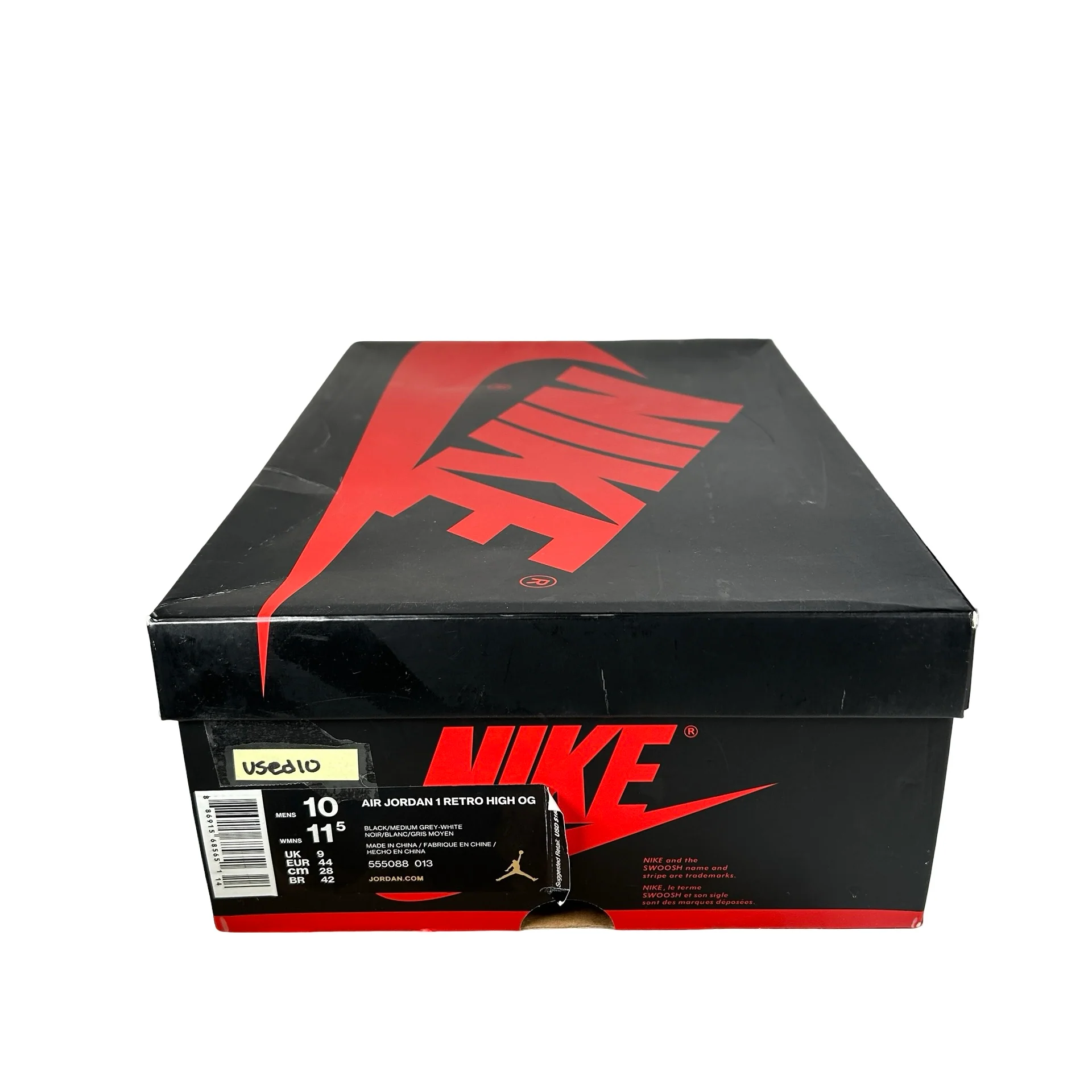 555088 013 Jordan 1 Shadow (2018) [USED] - 10 M (Used10) - Image 7