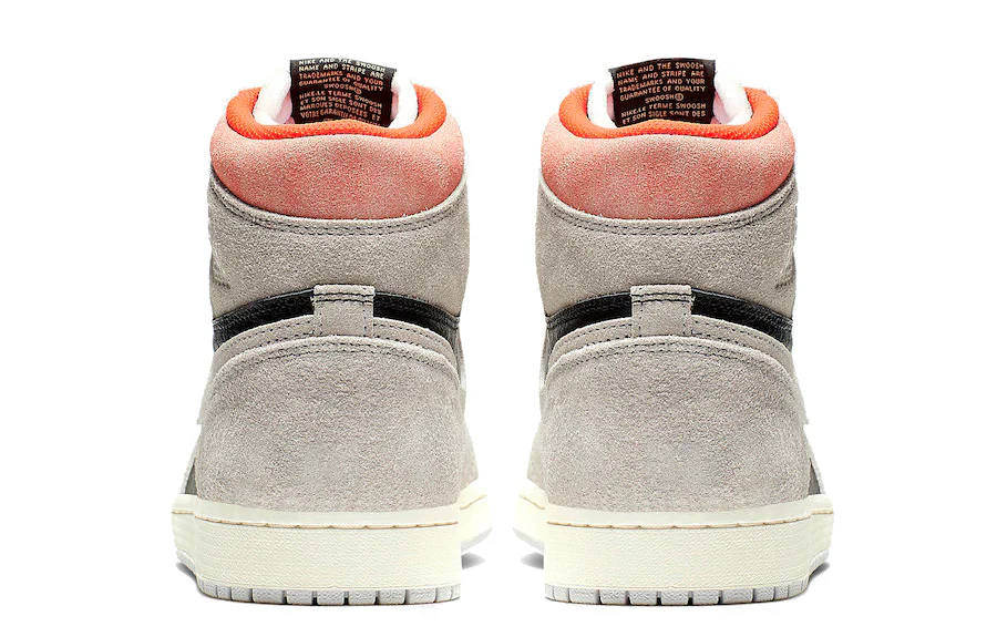 555088 018 Air Jordan 1 Retro High Neutral Grey Hyper Crimson - Image 5