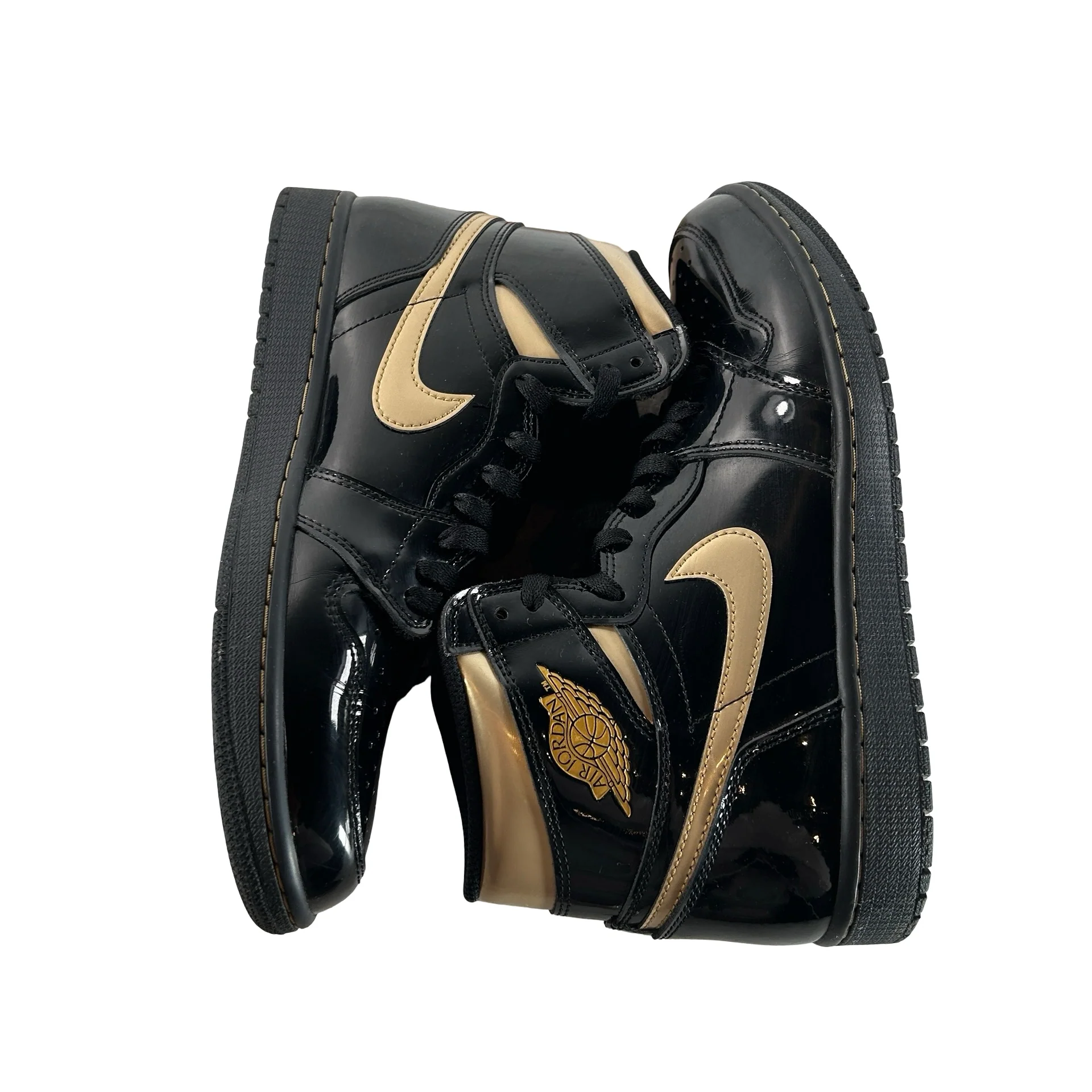 555088 032 Jordan 1 Black/Gold [USED] - 10 M (Used6) - Image 4