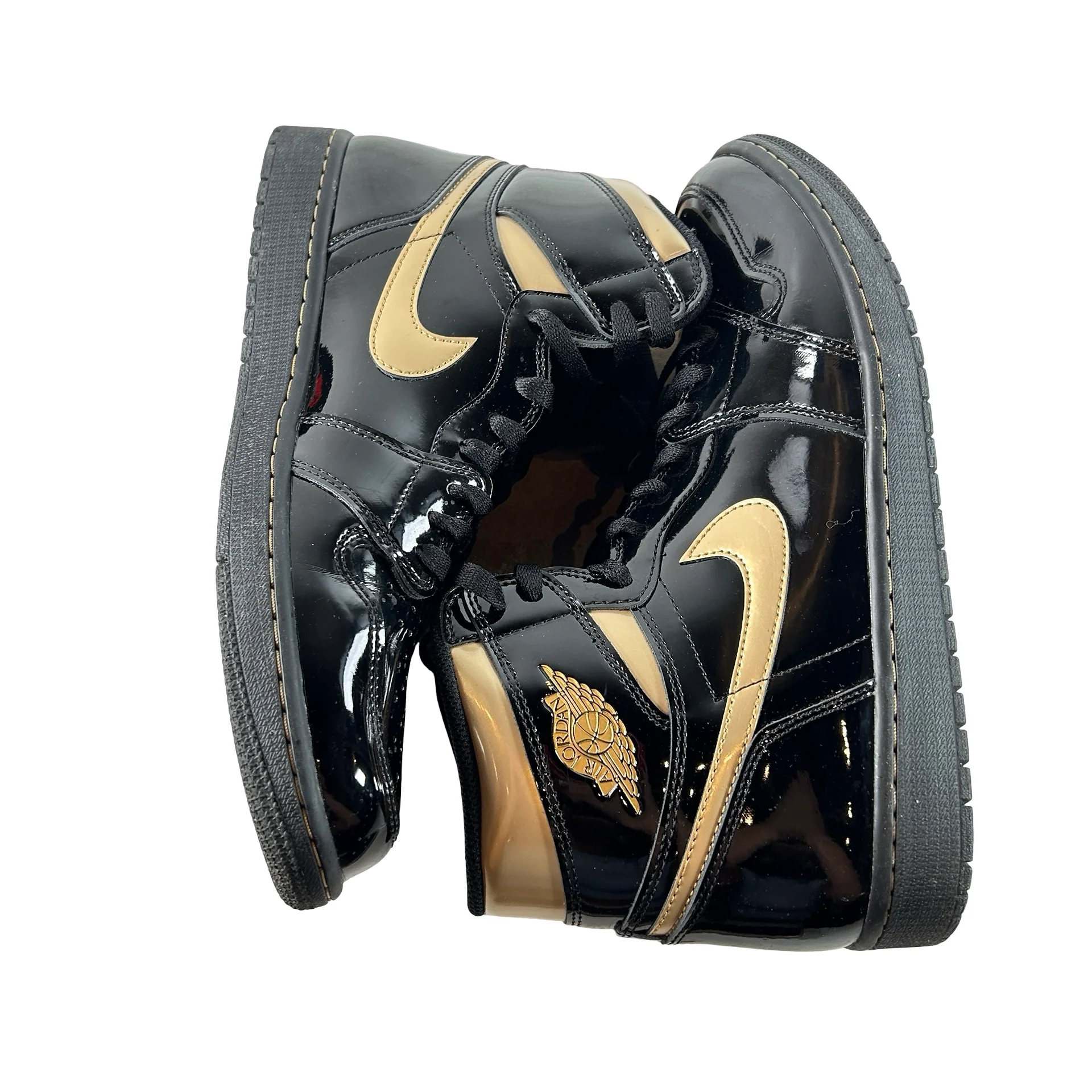 555088 032 Jordan 1 Black/Gold [USED] - 13 M (Used2) - Image 4
