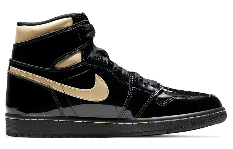 555088 032 Air Jordan 1 Retro High Black Metallic Gold (2020) - Image 2