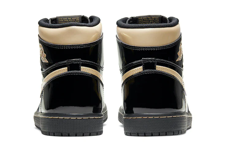 555088 032 Air Jordan 1 Retro High Black Metallic Gold (2020) - Image 5