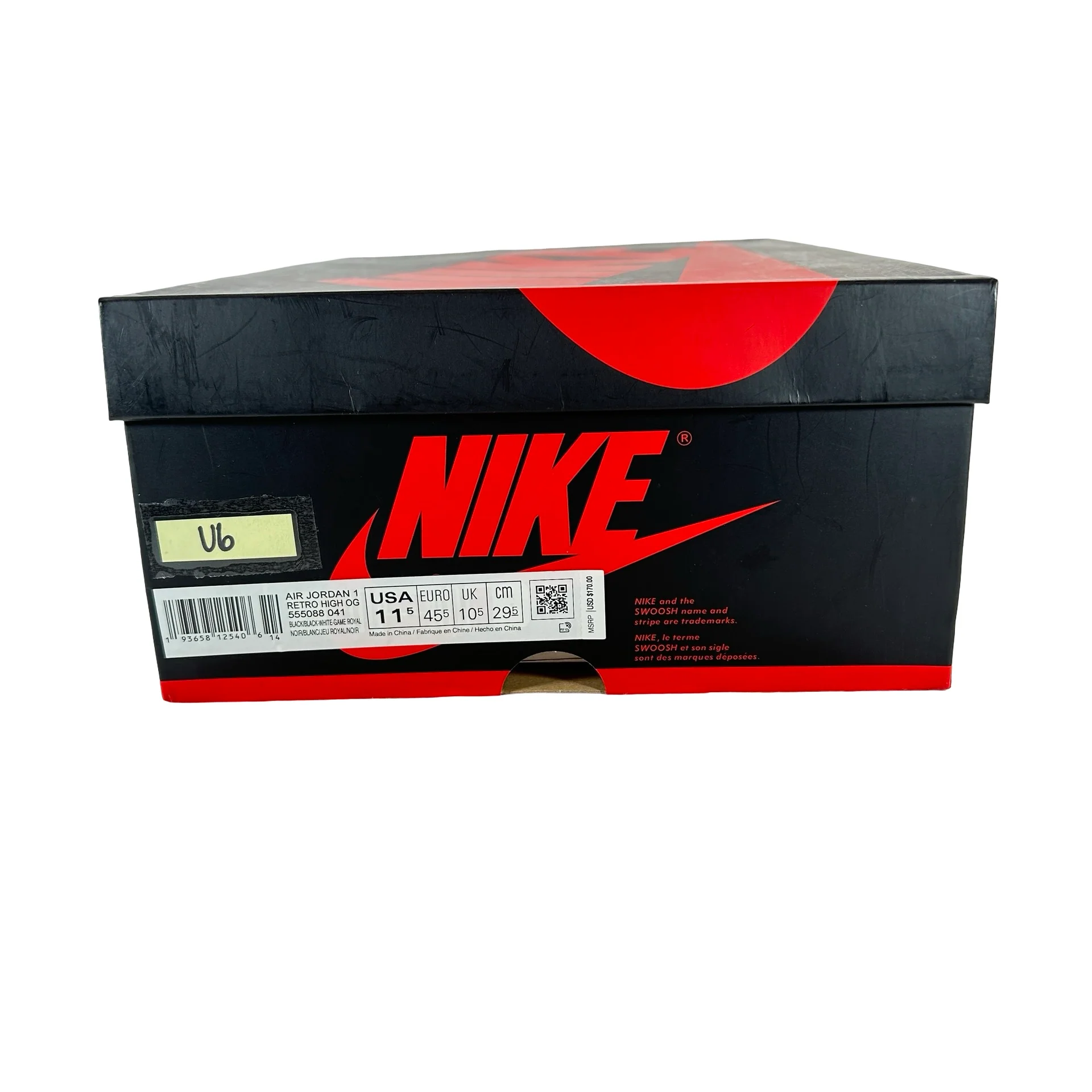555088 041 Jordan 1 Royal Toe [USED] - 11.5 M (Used6) - Image 7