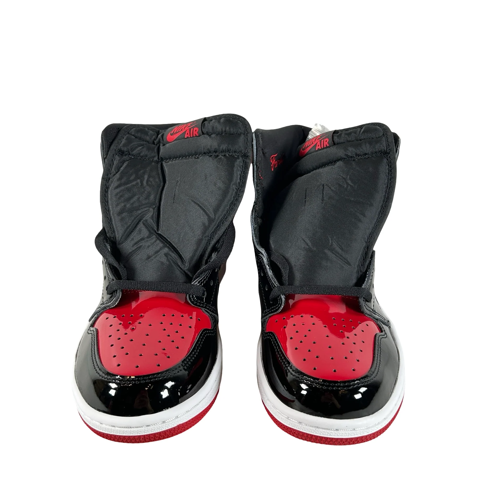 555088 063 Jordan 1 Retro High OG Patent Bred [CONDITIONAL] - 10 M (Mark on side panel) (Damaged Box) - Image 2