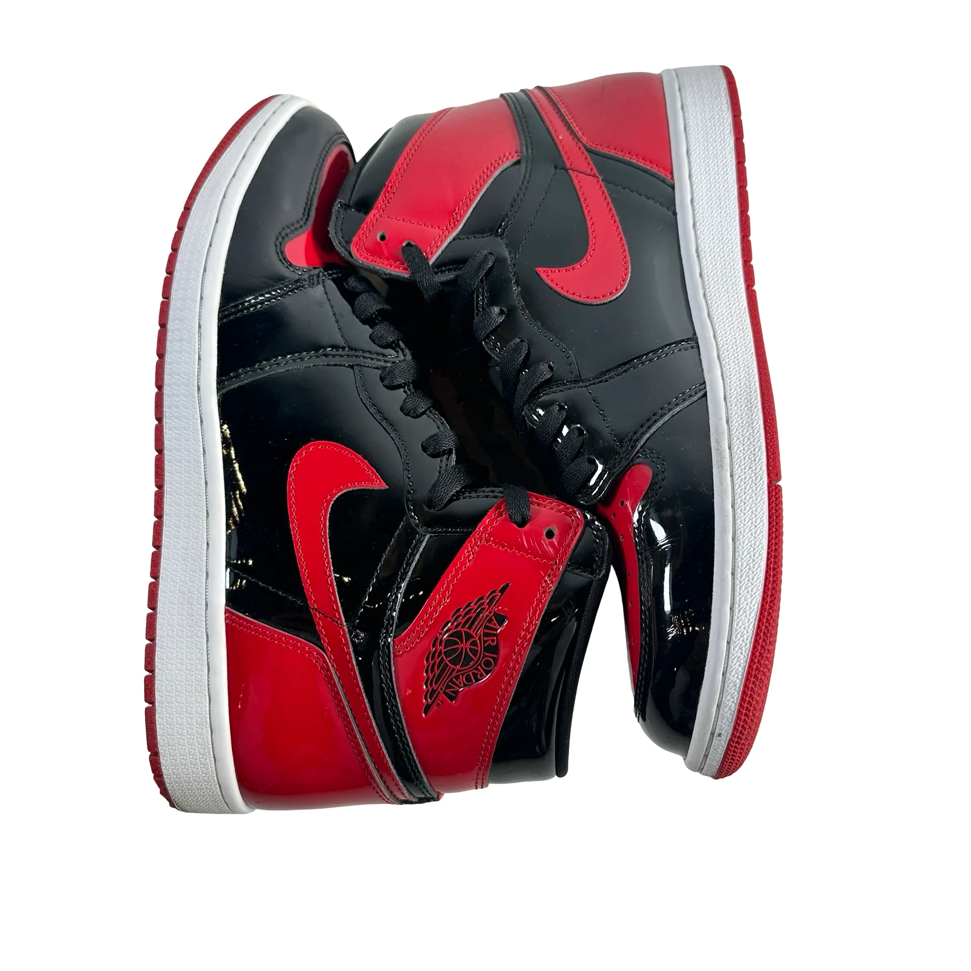555088 063 Jordan 1 Retro High OG Patent Bred [USED] - 10.5 M (Used8) - Image 4