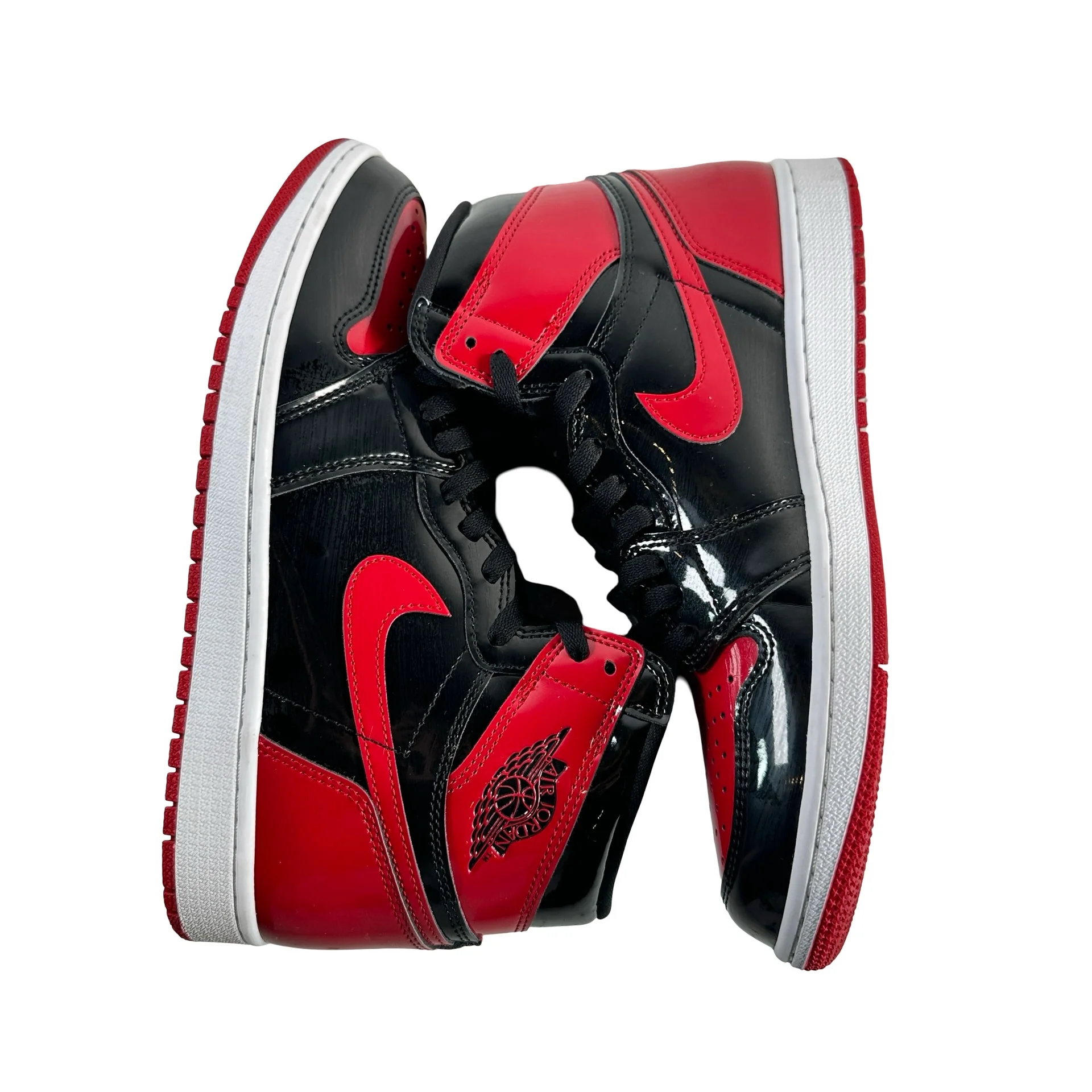 555088 063 Jordan 1 Retro High OG Patent Bred [USED] - 10 M (Used6) - Image 4