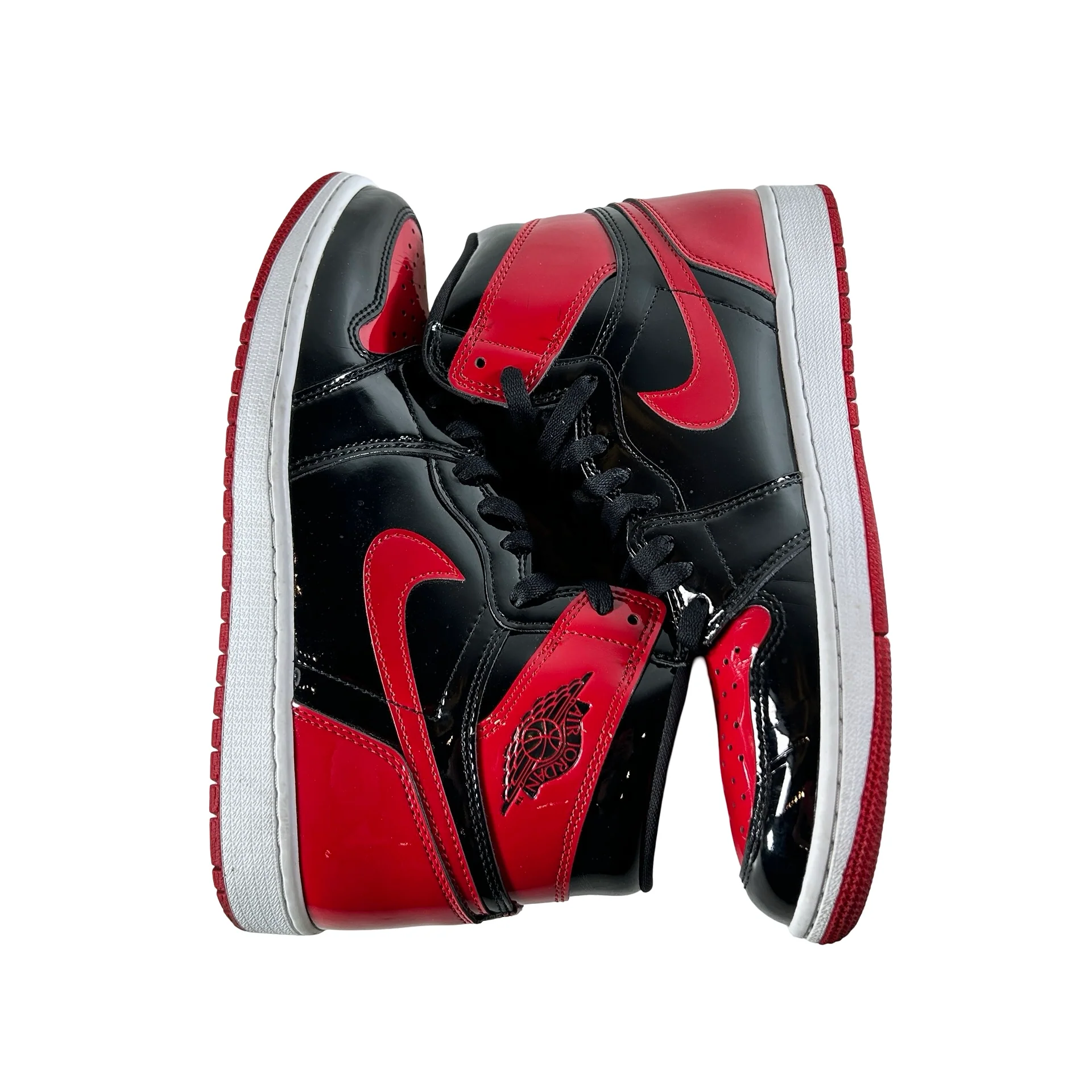 555088 063 Jordan 1 Retro High OG Patent Bred [USED] - 10 M (Used7) - Image 4