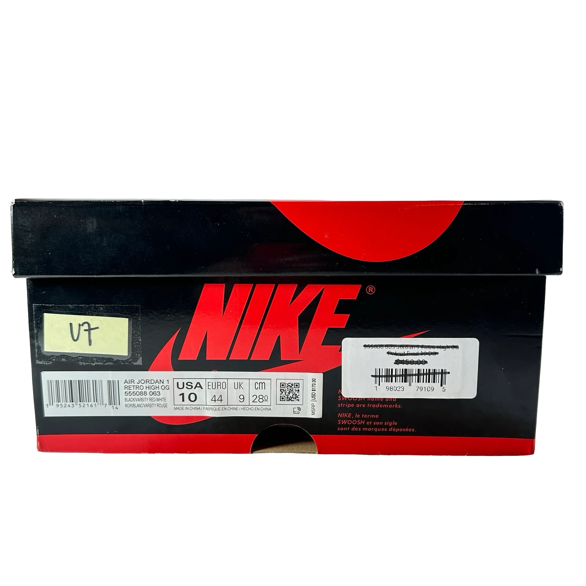555088 063 Jordan 1 Retro High OG Patent Bred [USED] - 10 M (Used7) - Image 7