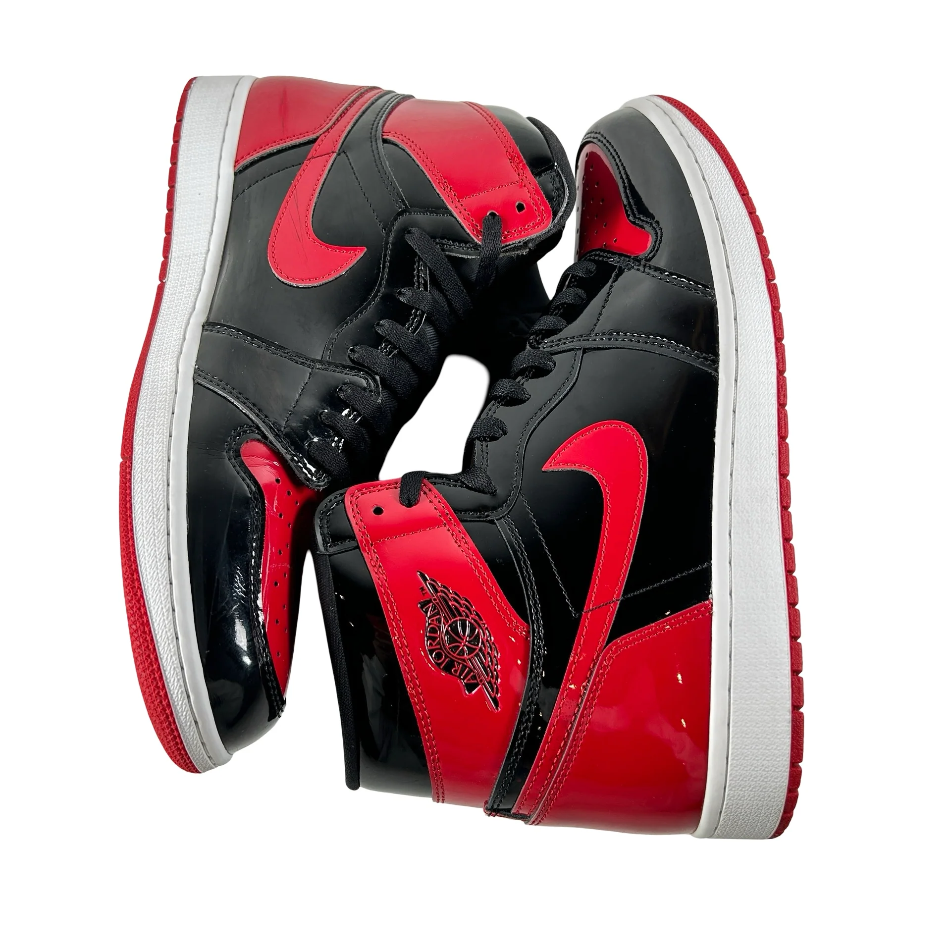 555088 063 Jordan 1 Retro High OG Patent Bred [USED] - 13 M (Used6) - Image 5